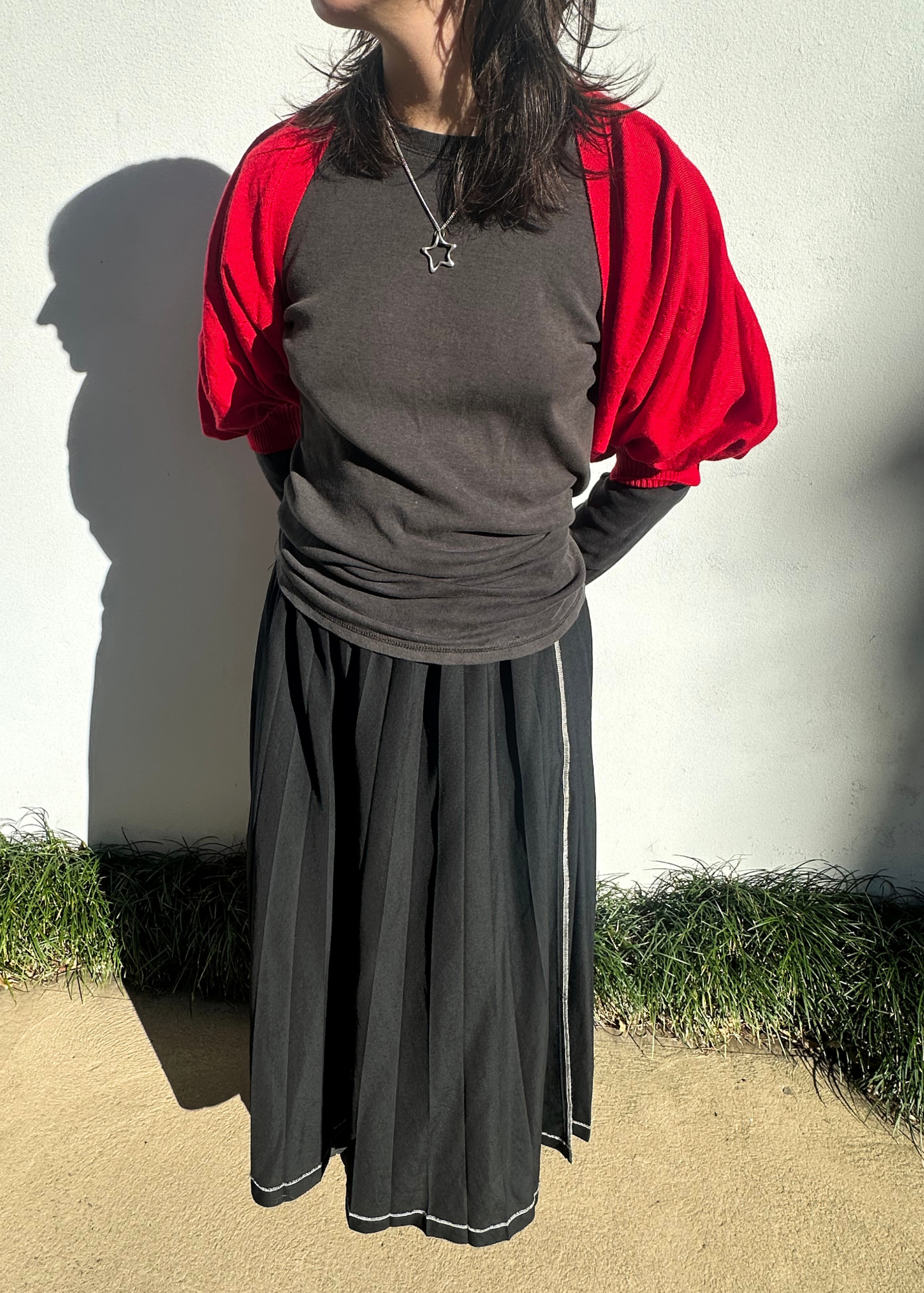 COMME DES GARCONS ROBE DE CHAMBRE AD1997 Wool Pintuck Pleat Maxi