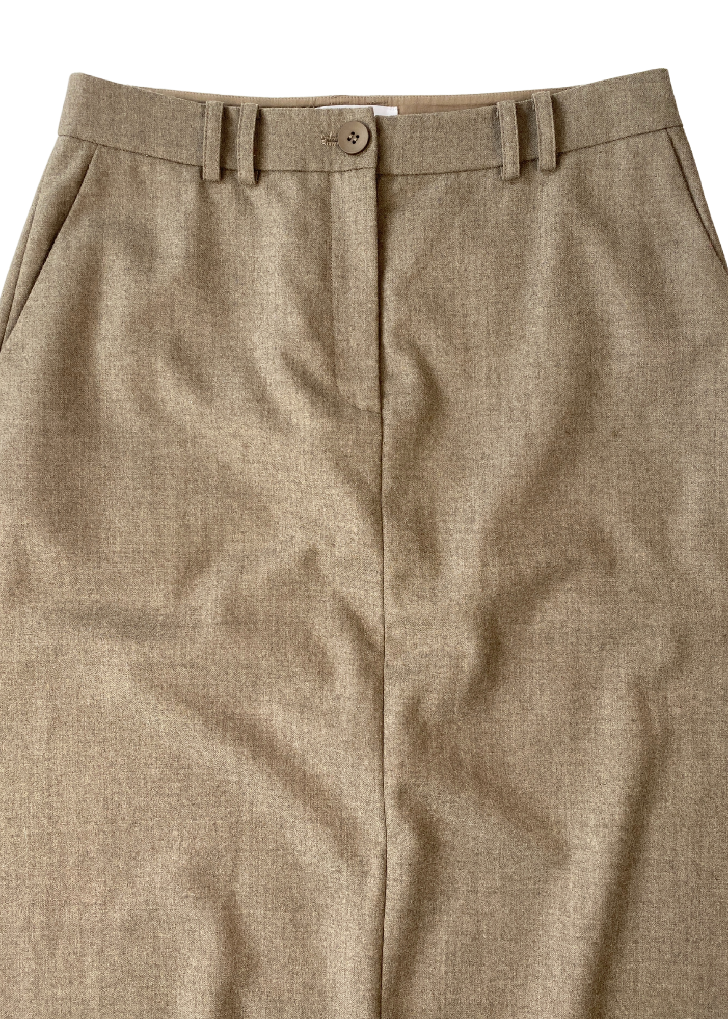 THE LAIR Wool A-Line Midi Skirt