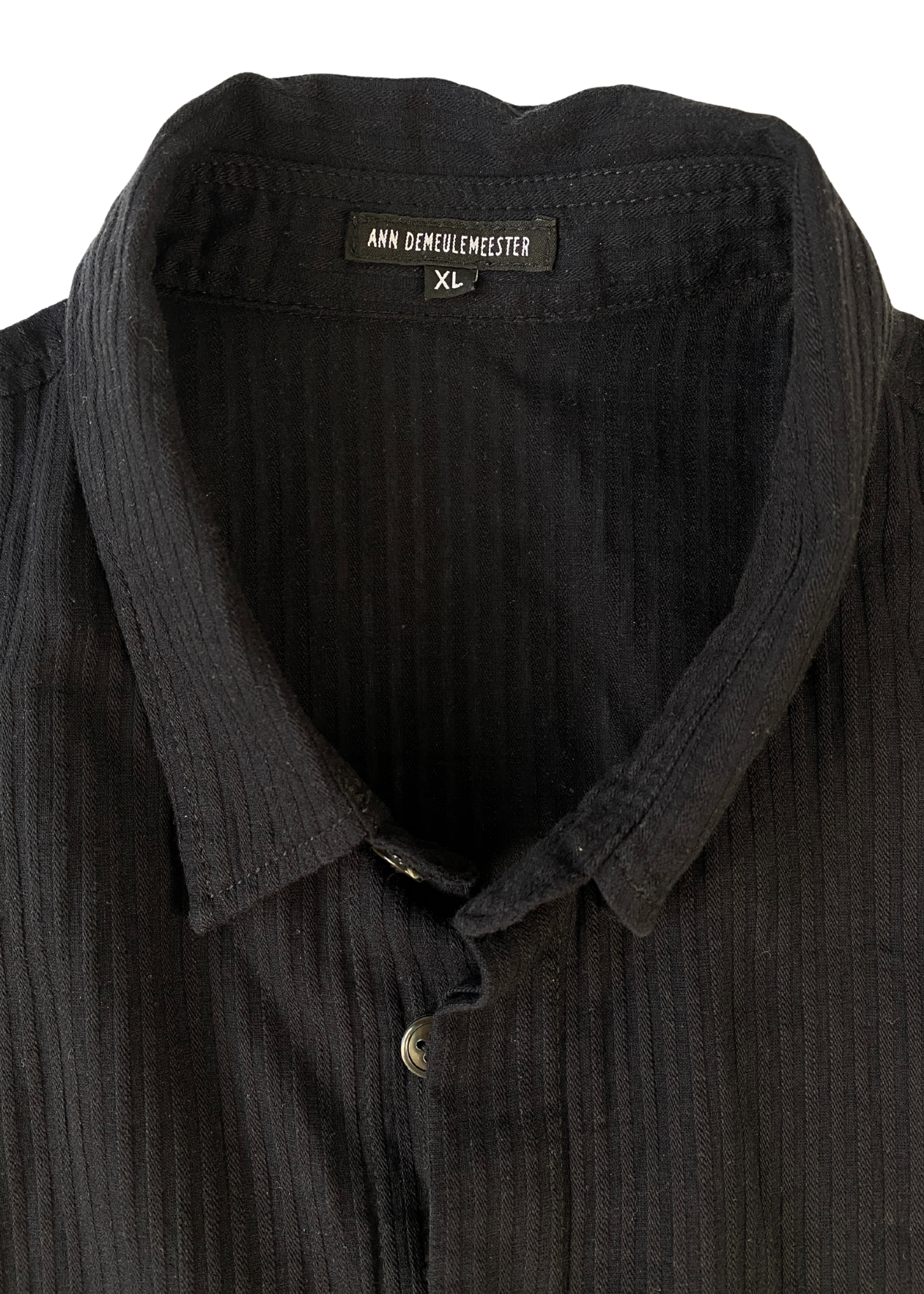 ANN DEMEULEMEESTER Stripe Shirt Midi Dress