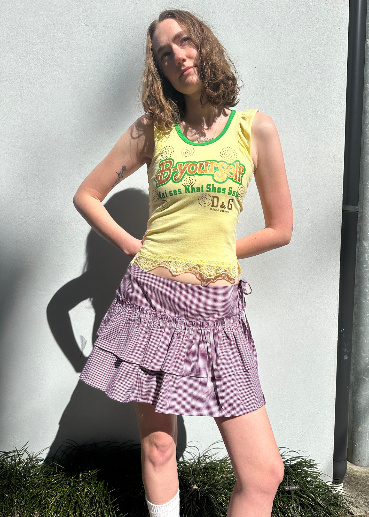 MODE MISCHIEF 'Costes' Gingham Mini Skirt