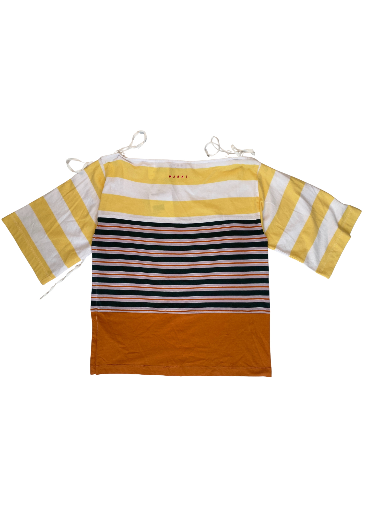 MARNI Stripe Shoulder Tie T-Shirt