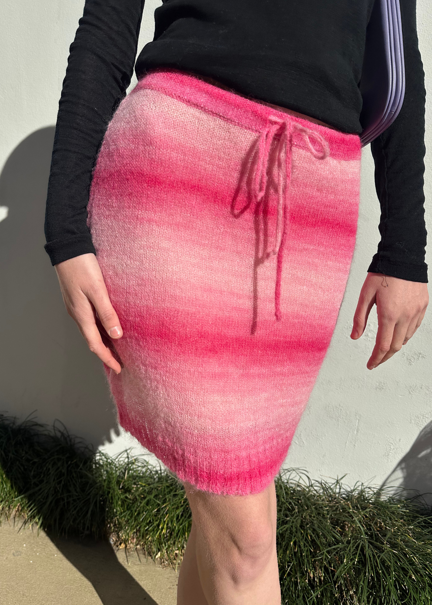 PALOMA WOOL Mohair Alpaca Blend Gradient Mini Skirt