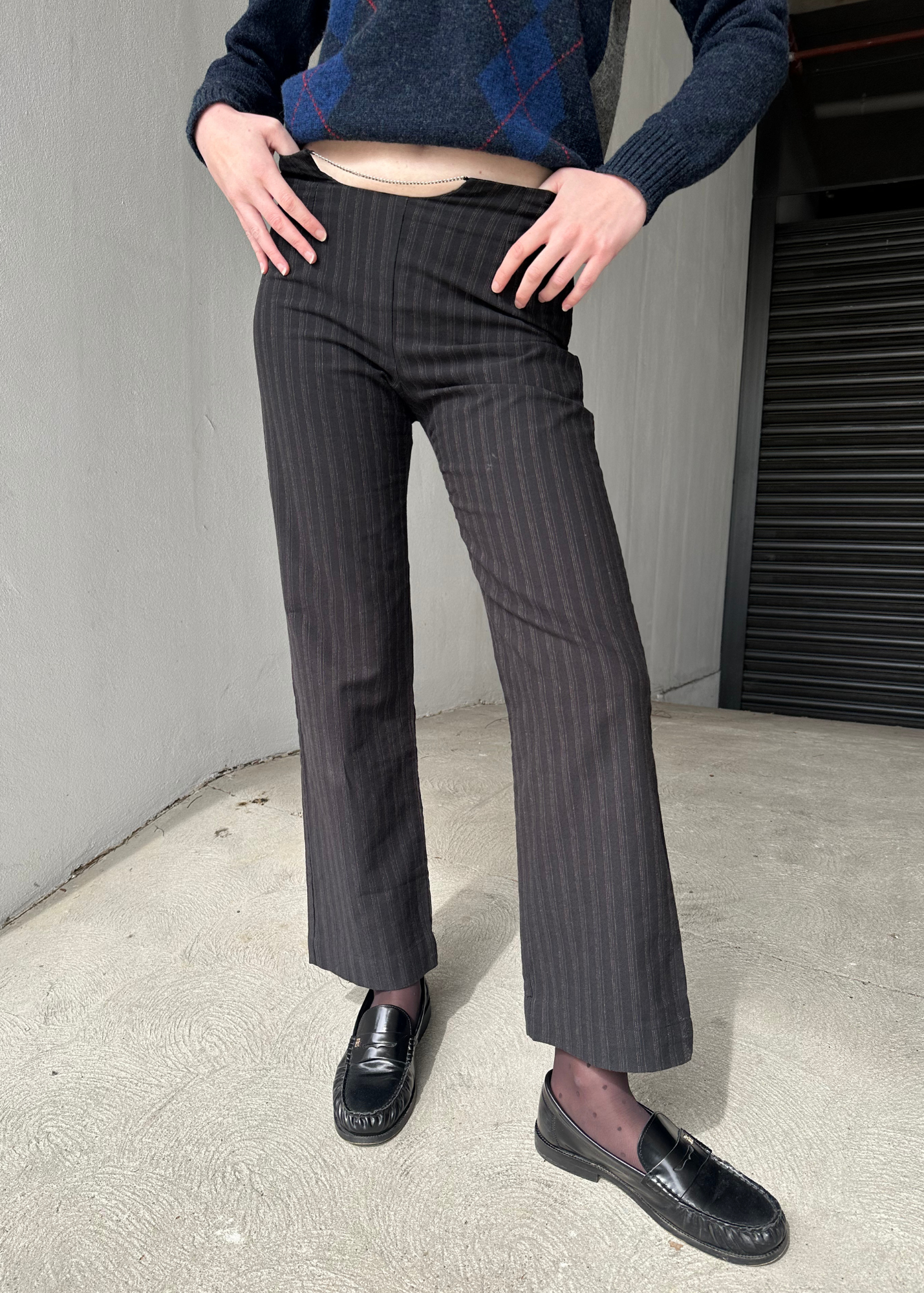 PALOMA WOOL Pin Stripe Chain Belt Pant