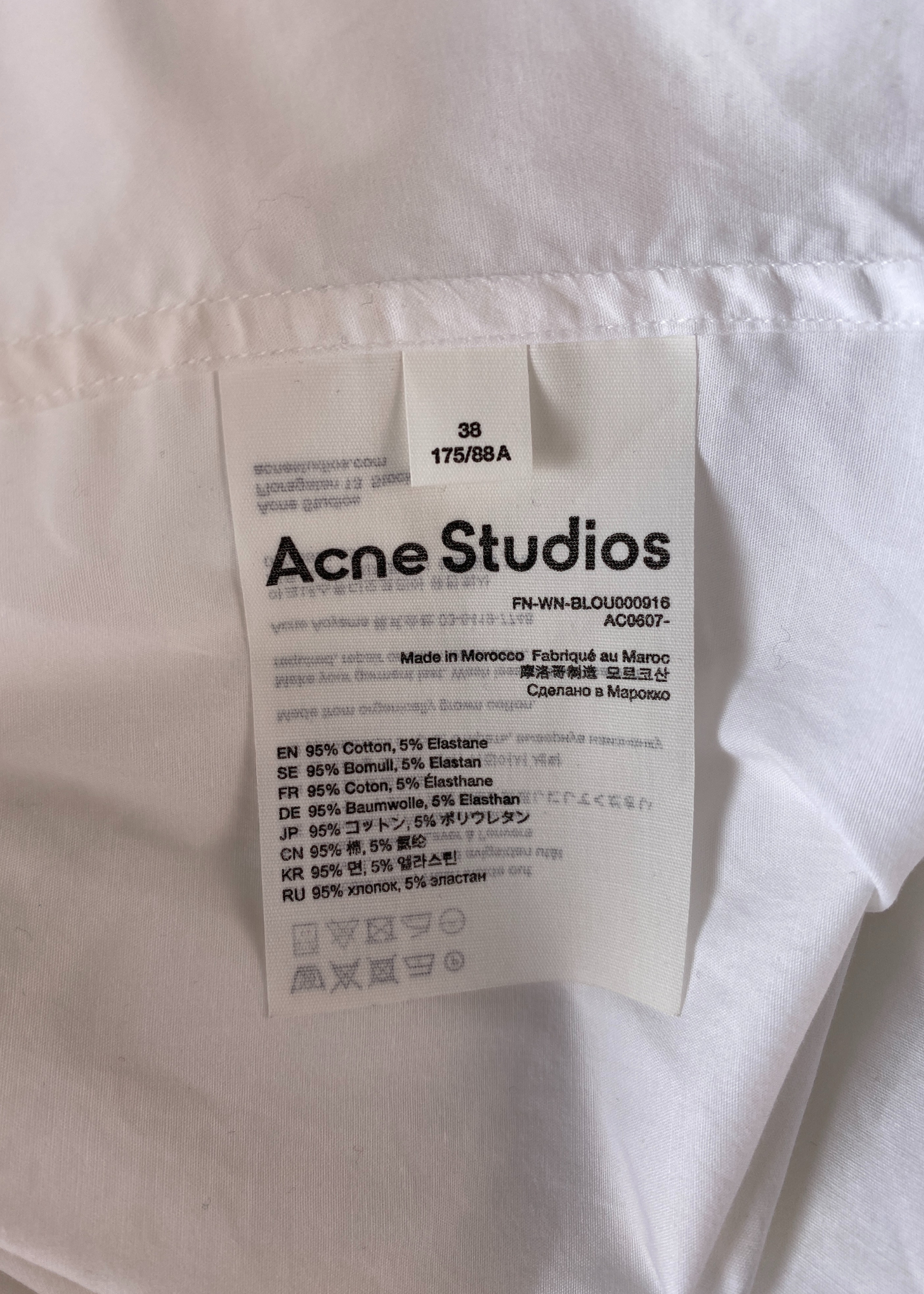 ACNE STUDIOS (AS IS) White Shirt