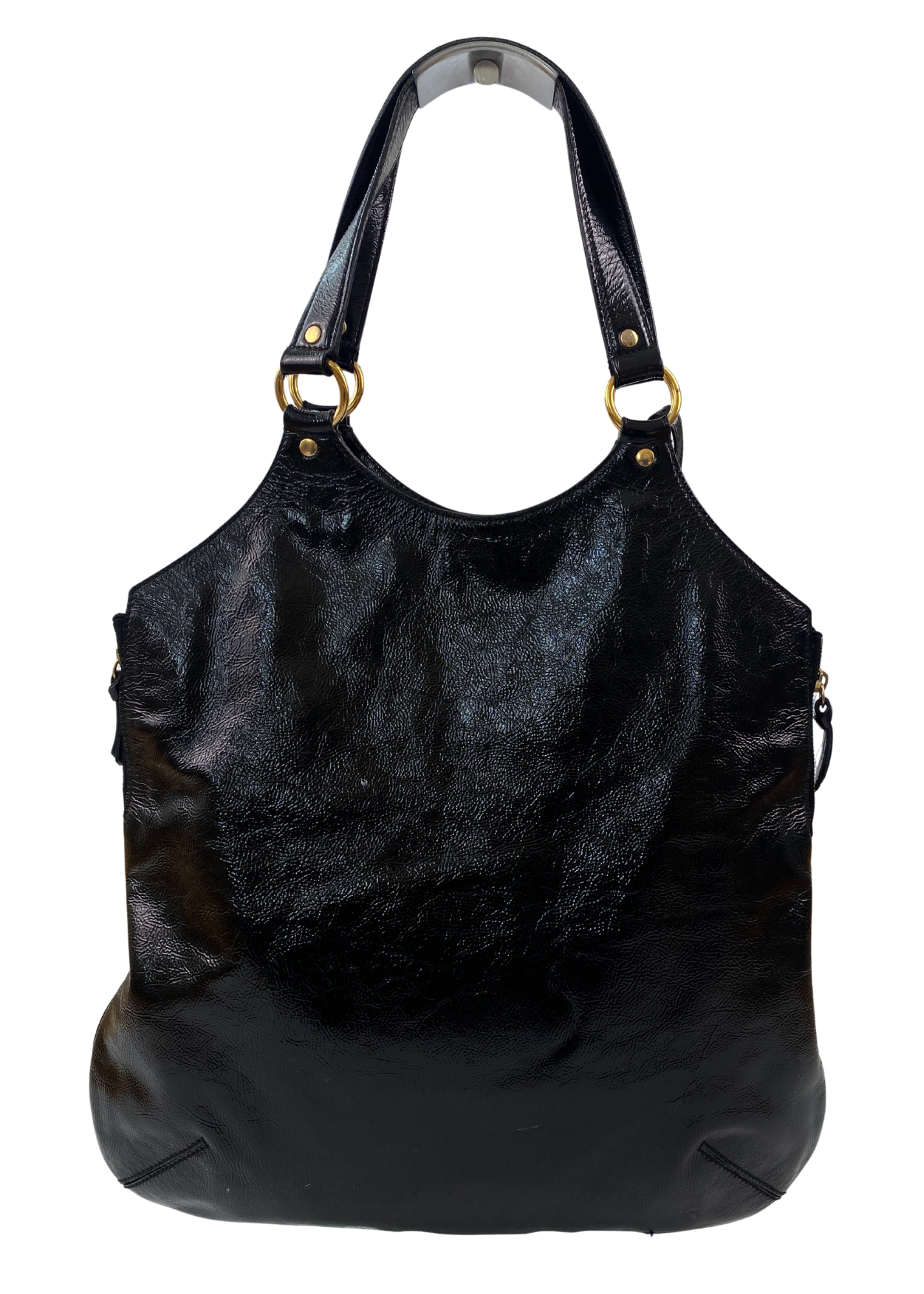 VINTAGE YVES SAINT LAURENT (AS IS) 'Tribute' Patent Gold Hardware Bag