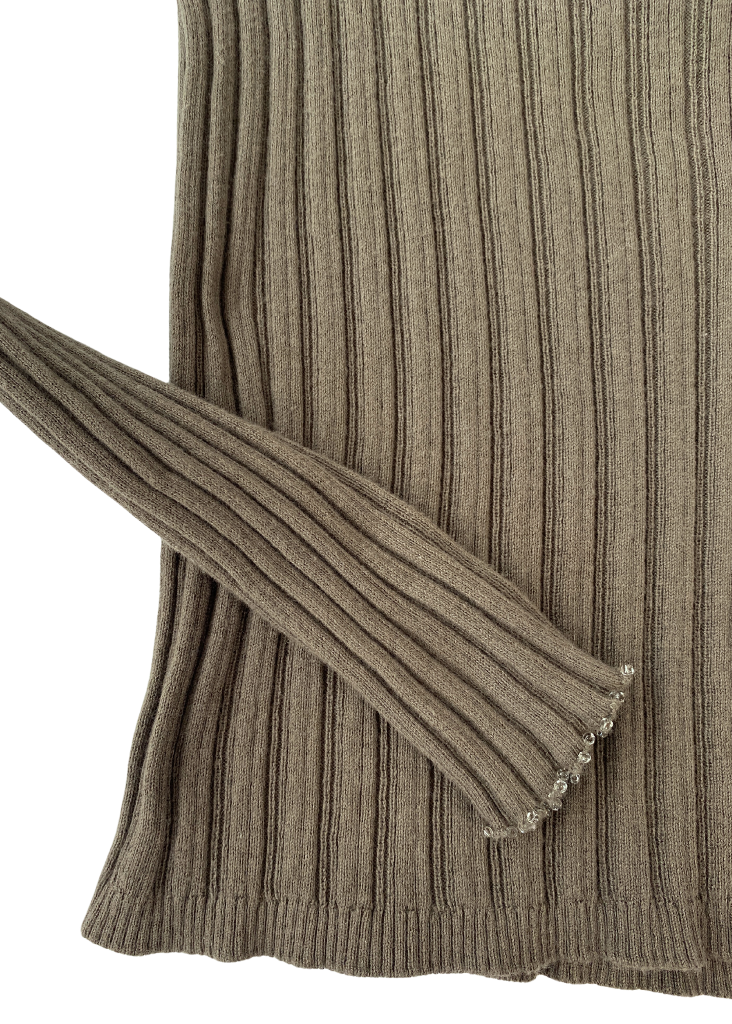 MARLE Rib Long Sleeve Tie Top