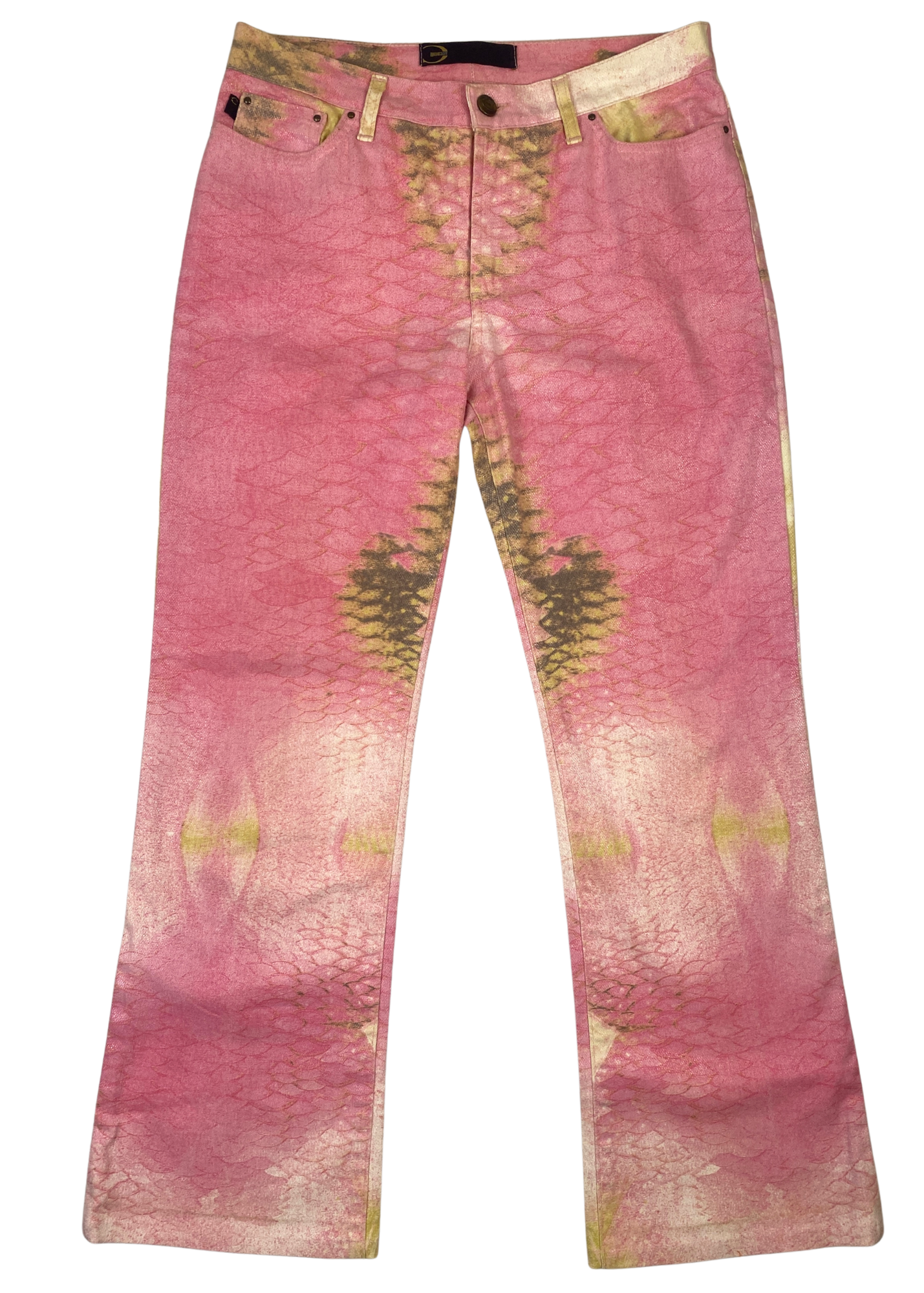 JUST CAVALLI Iridescent Snakeprint Straight Pant