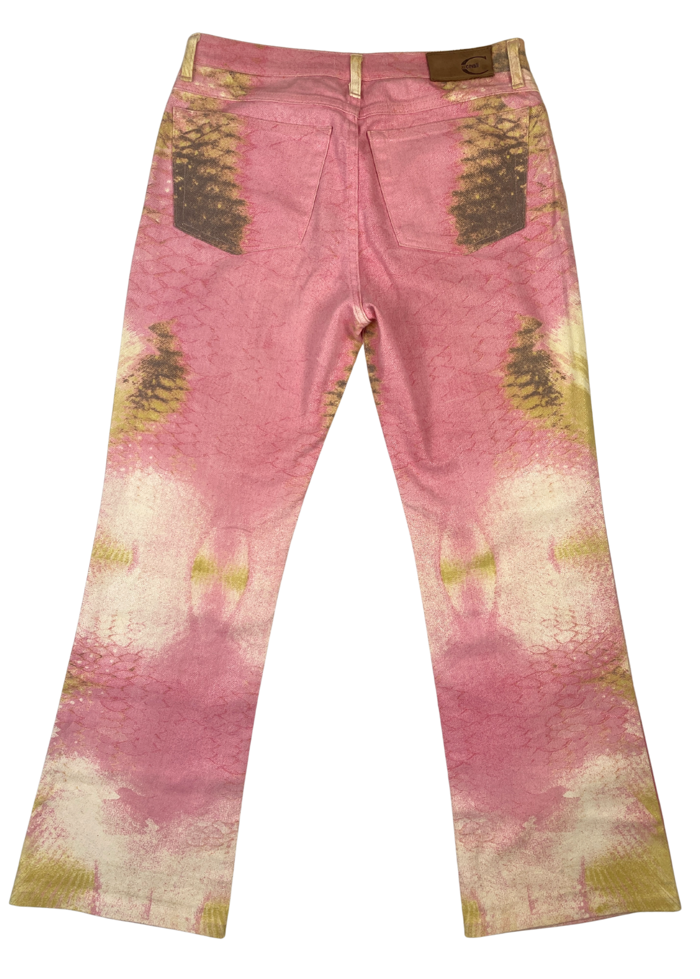 JUST CAVALLI Iridescent Snakeprint Straight Pant