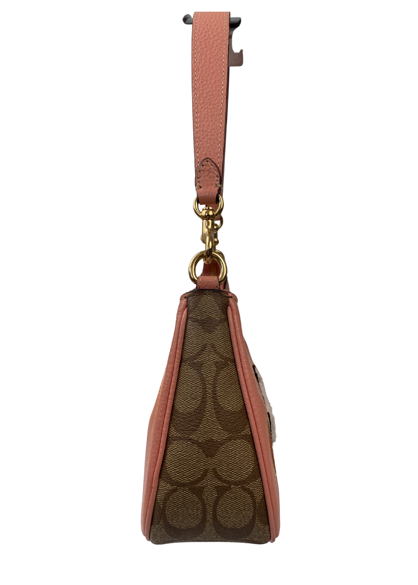 COACH (BNWT) 'Teri' Leather + Terrycloth Patches Shoulder Bag