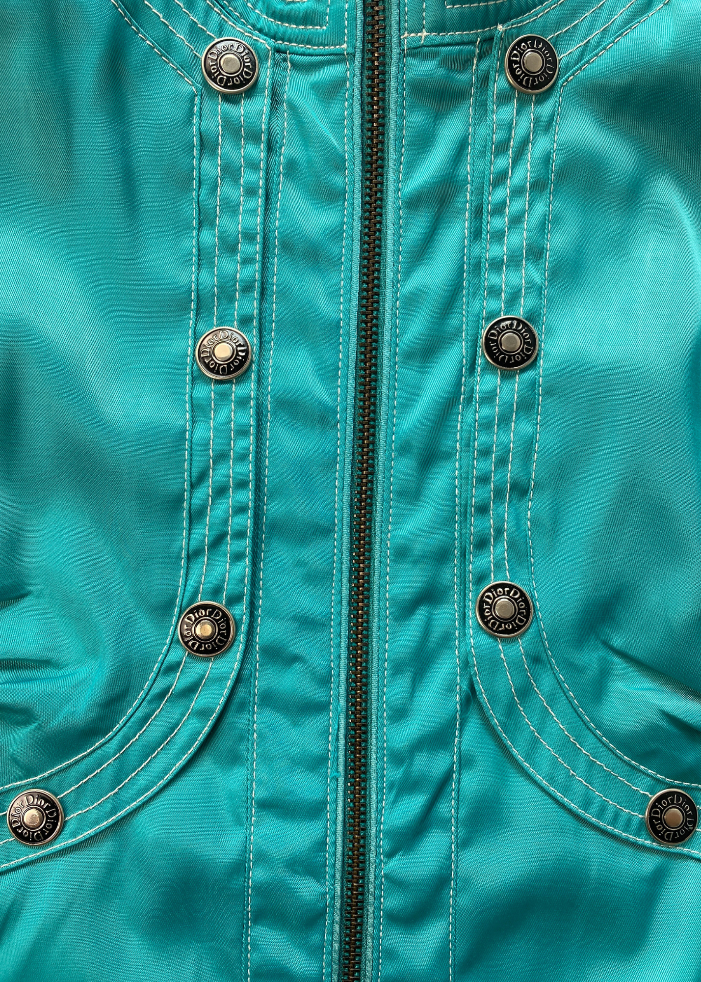 VINTAGE CHRISTIAN DIOR  (AS IS) Satin Zip Up Jacket