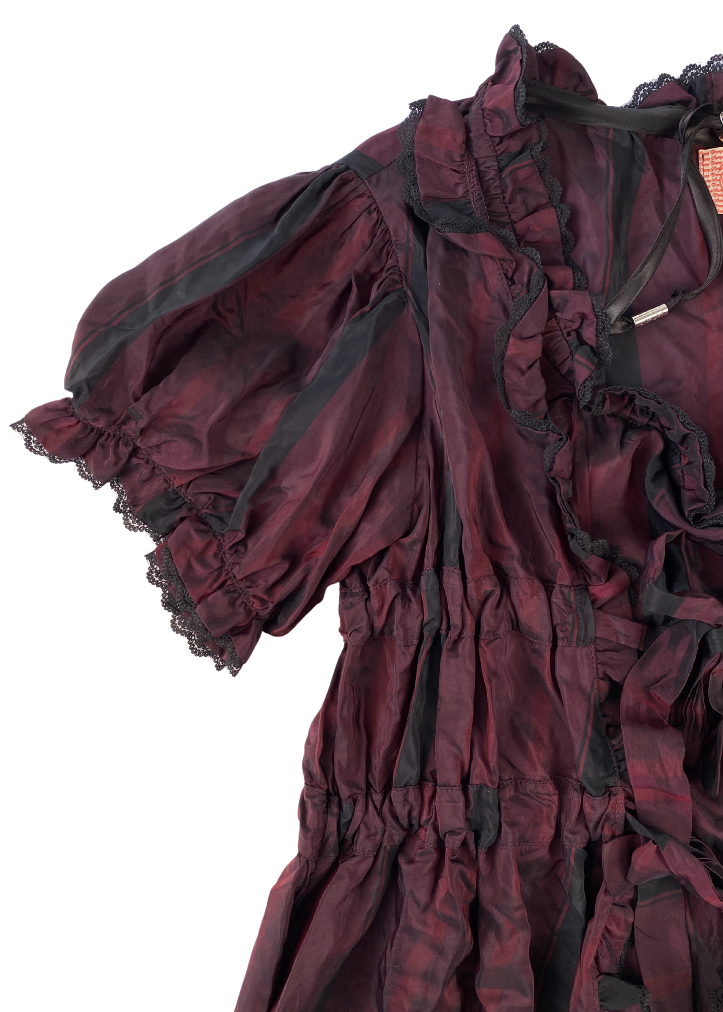 RAMP TRAMP TRAMP STAMP 'Blood Babydoll' Taffeta Mini Dress