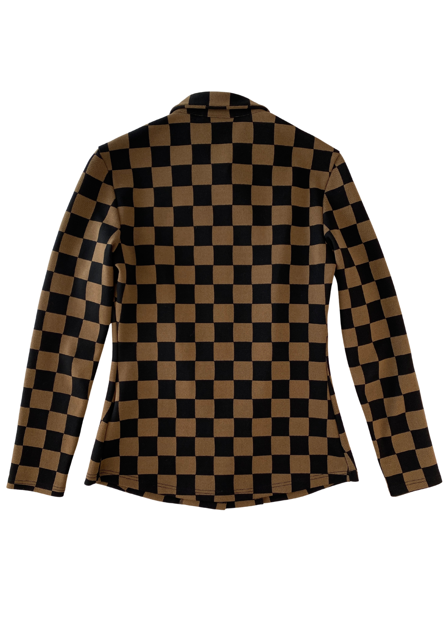 VINTAGE FENDI JEANS (AS IS) Checkerboard Snap Button Shirt