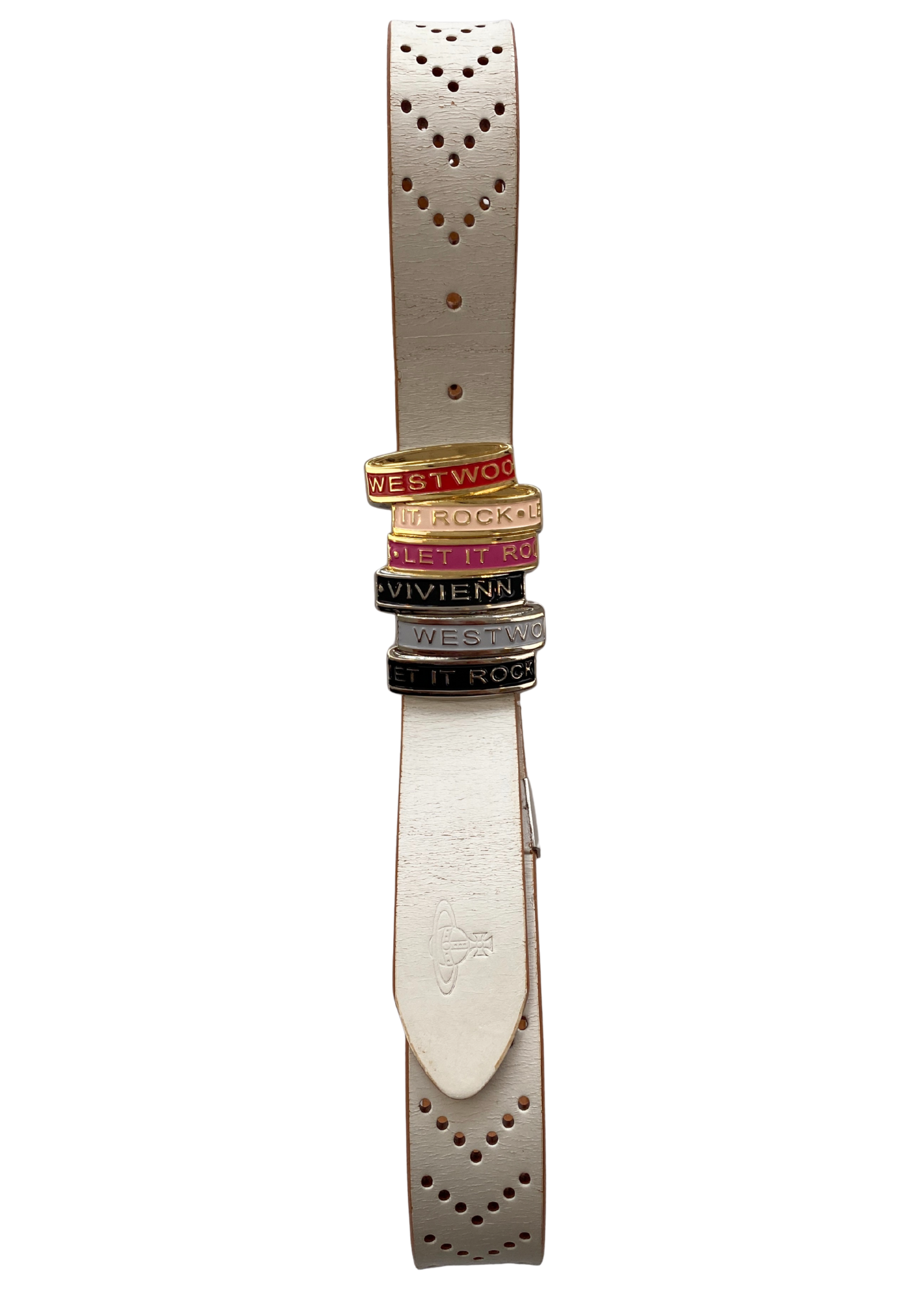 VIVIENNE WESTWOOD MAN 'Let It Rock' Leather Perforated Belt