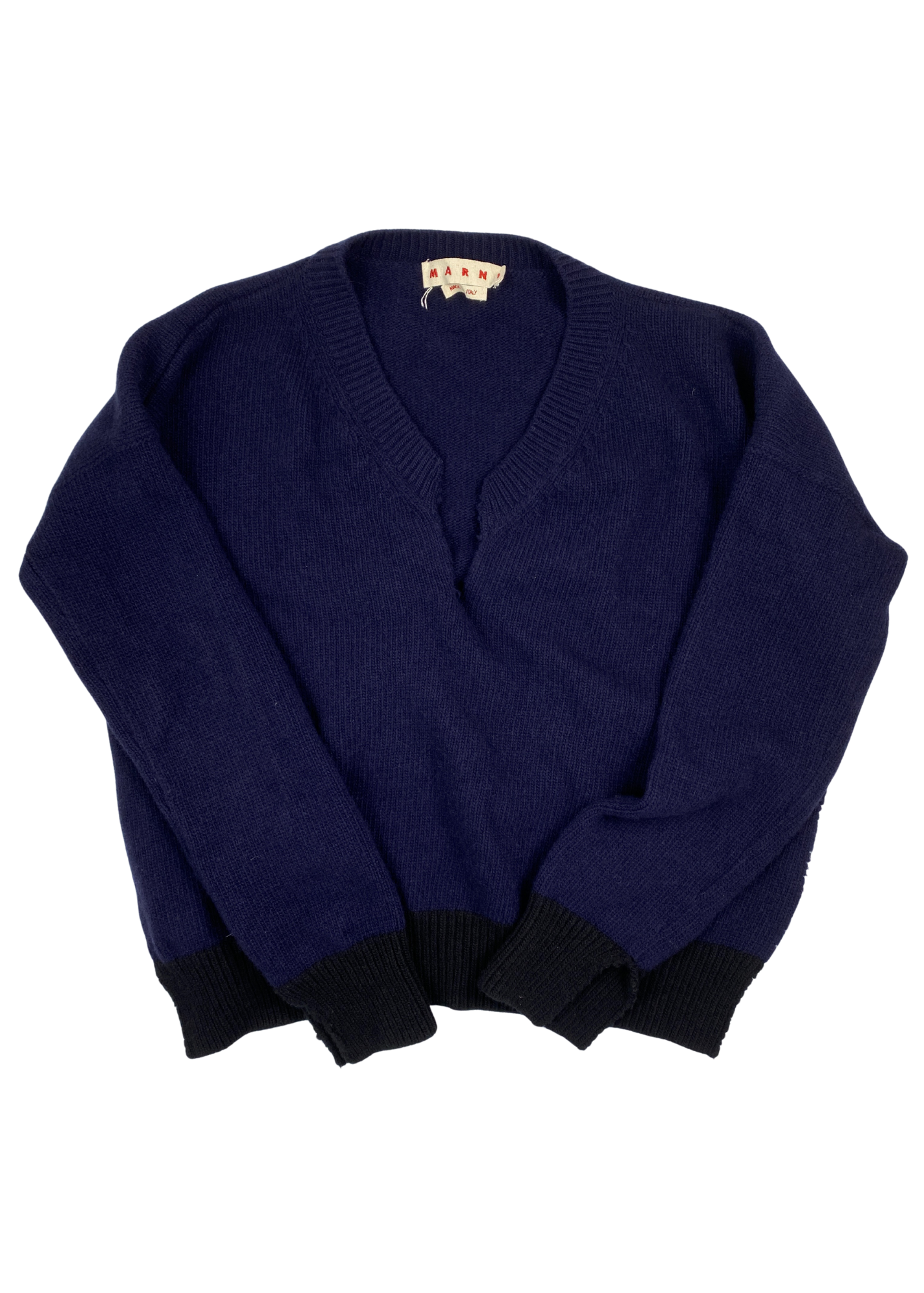 MARNI Virgin Wool Open Side Boxy Knit