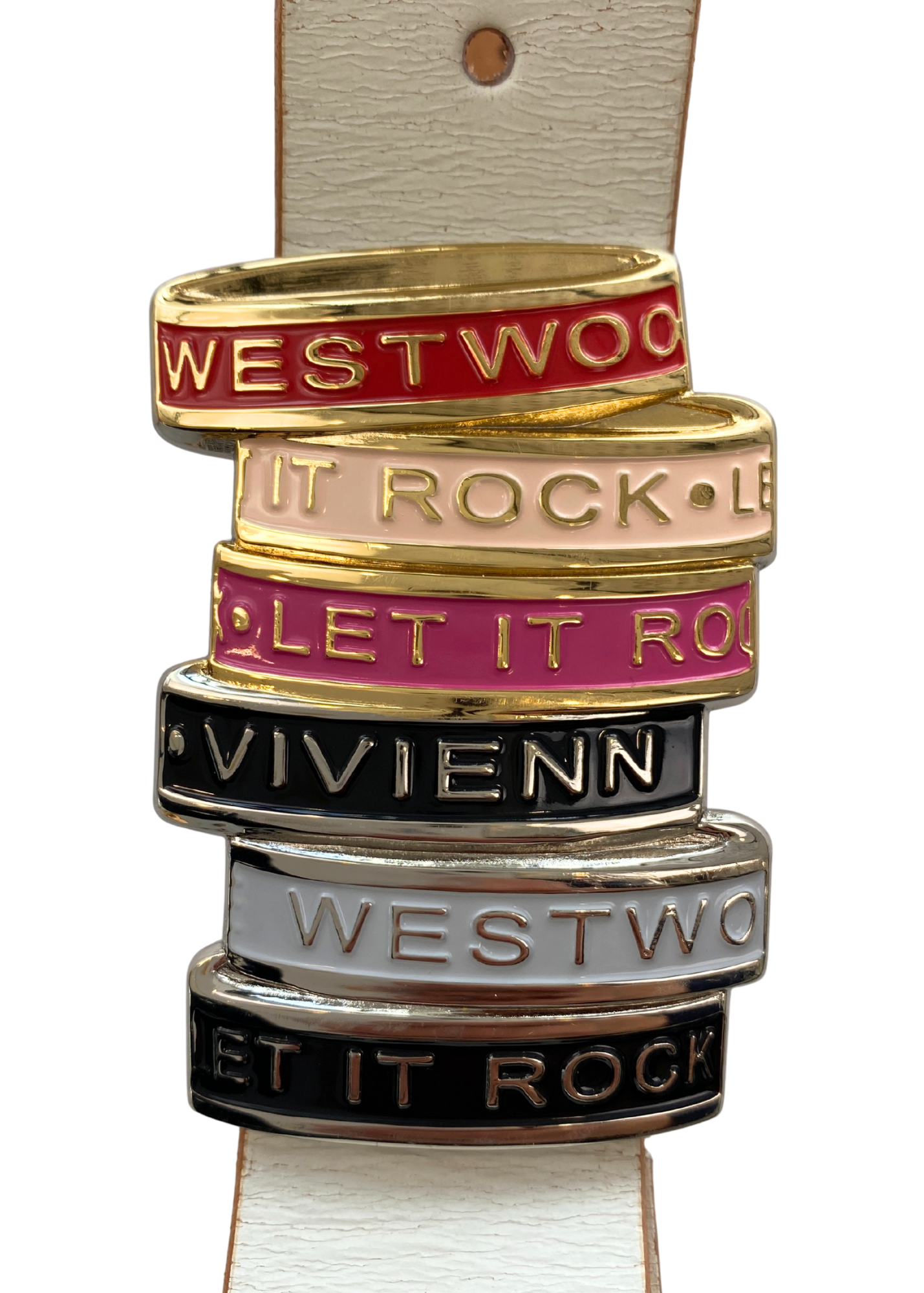 VIVIENNE WESTWOOD MAN 'Let It Rock' Leather Perforated Belt