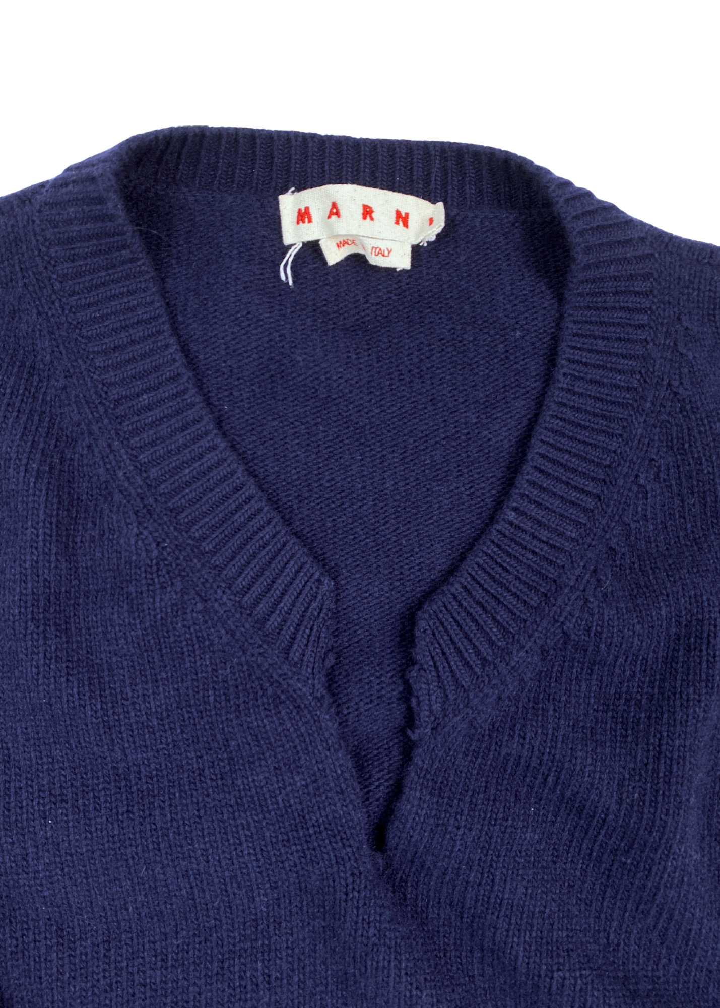 MARNI Virgin Wool Open Side Boxy Knit