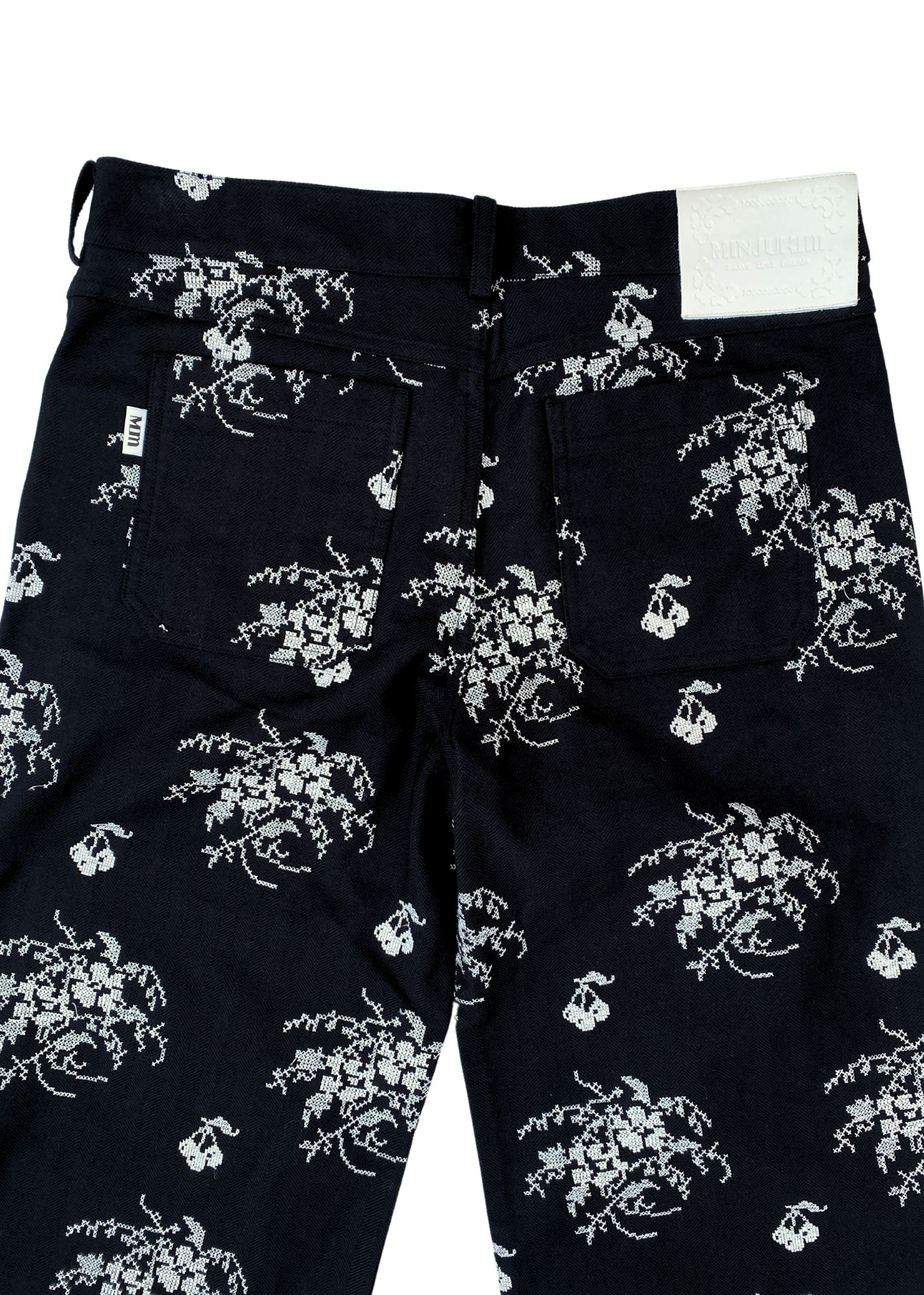 MINJUKIM (BNWT) Cross Stitch Wide Leg Jeans