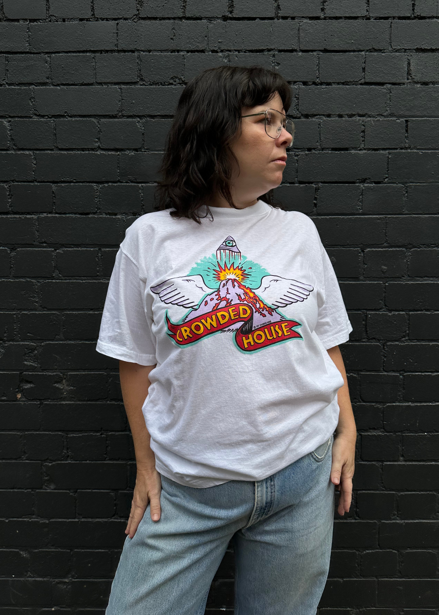 VINTAGE KOALA 1996 Crowded House 'Farewell To The World' T-Shirt