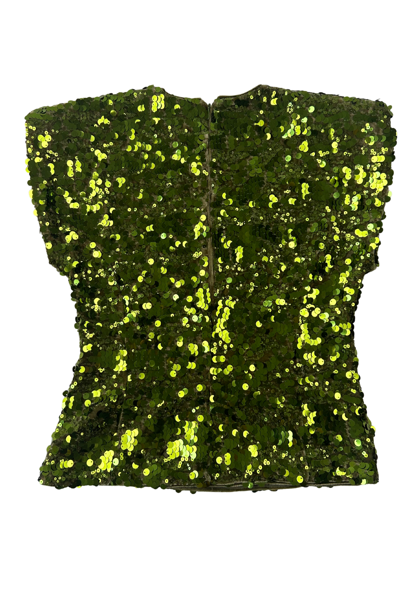 GANNI (BNWT) Sequin Padded Shoulder Top