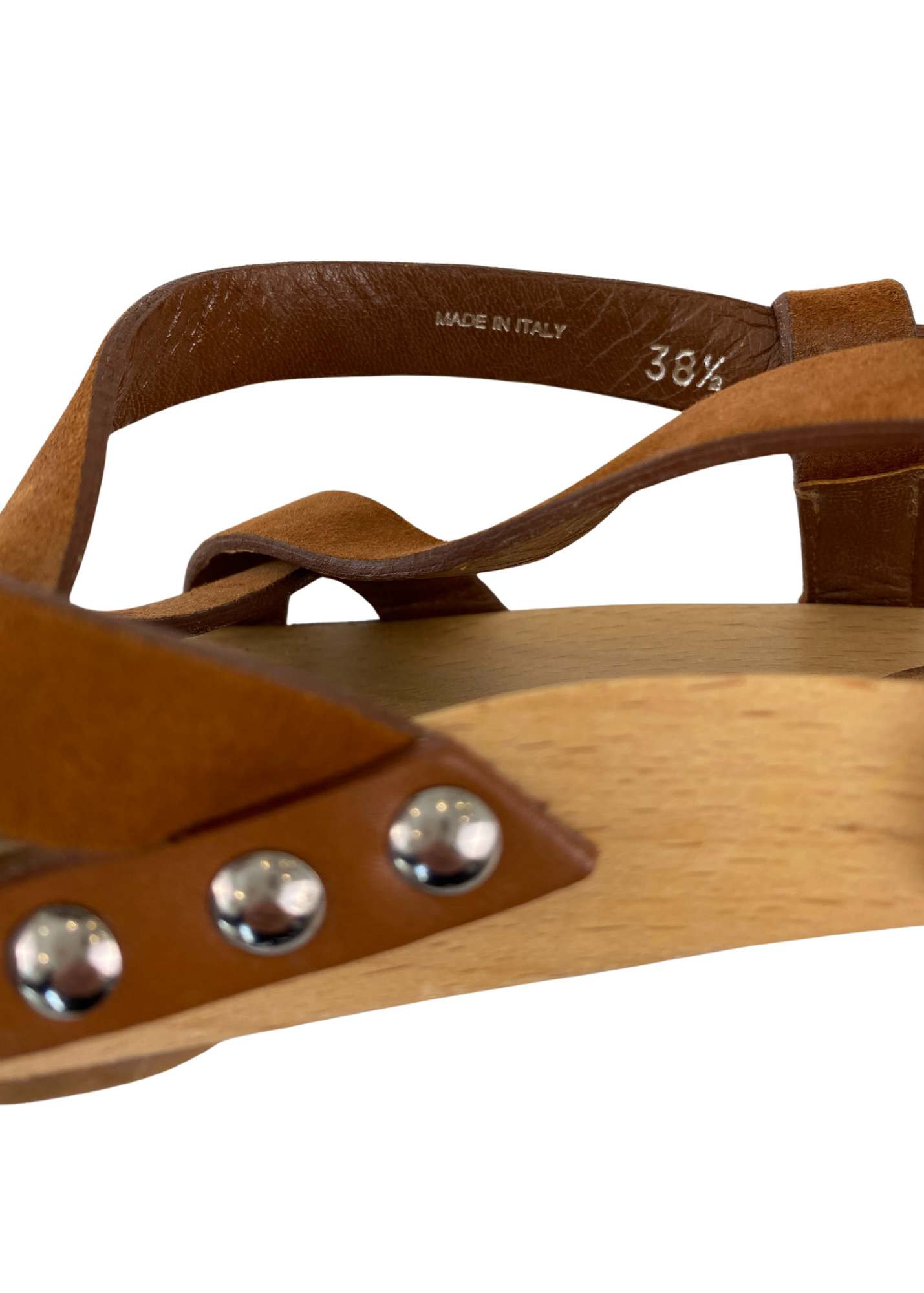 MIU MIU (AS IS) Bejewelled Suede Clog Sandals