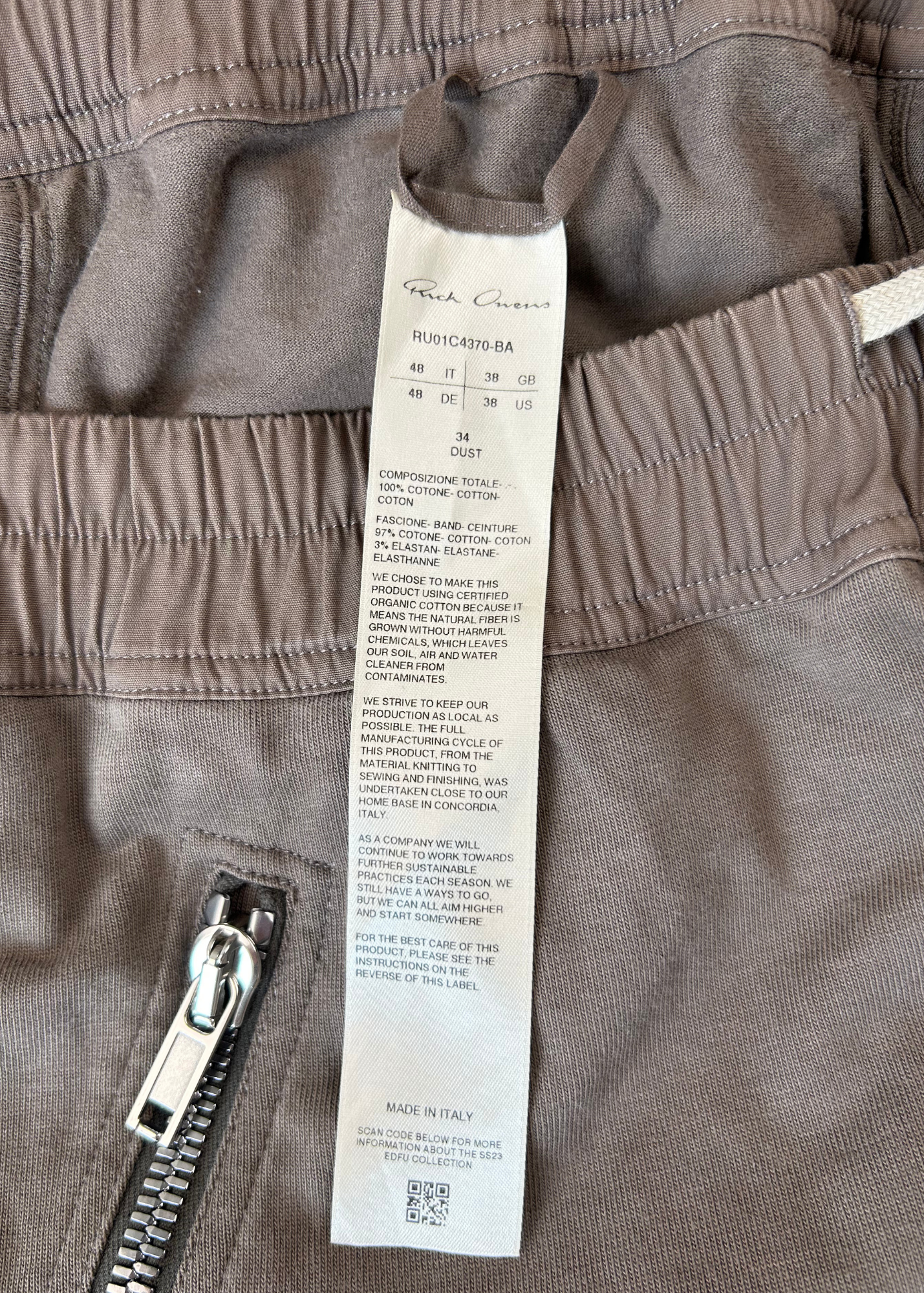 RICK OWENS S/S/ '23 Dust Trackpant