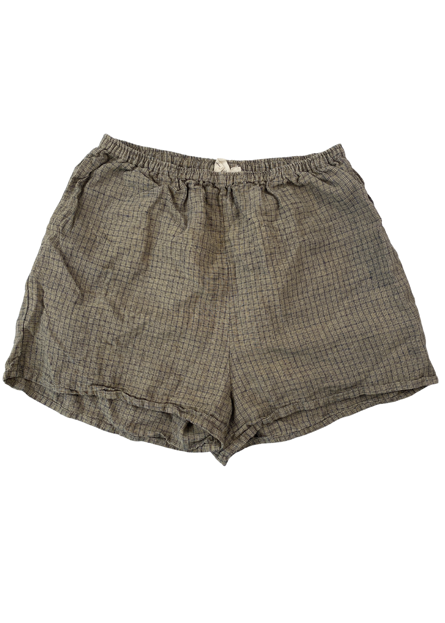 DEIJI STUDIOS Linen Check Shorts