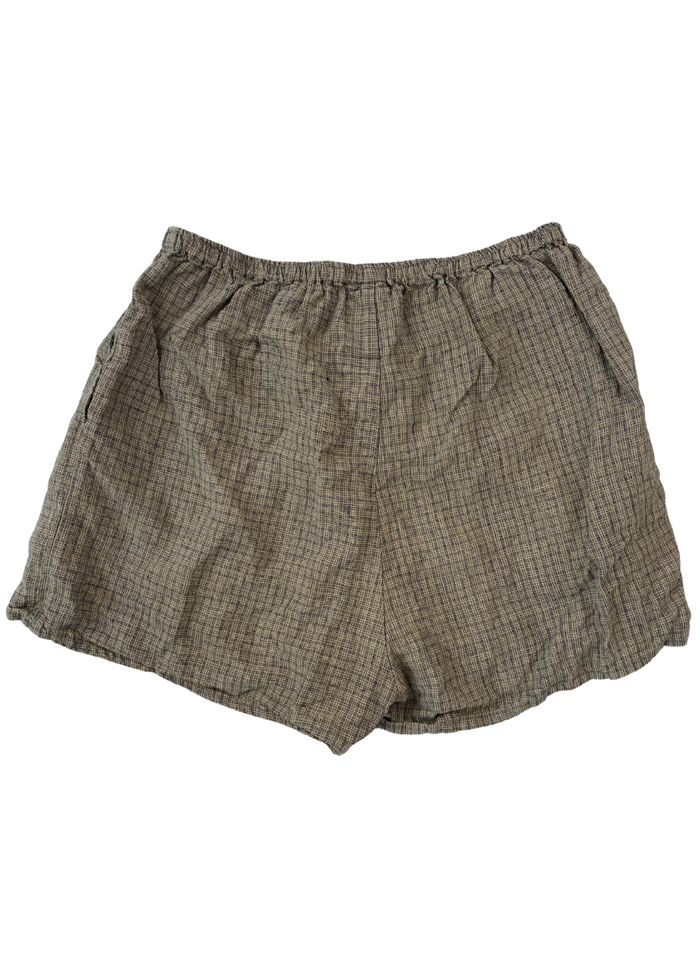 DEIJI STUDIOS Linen Check Shorts
