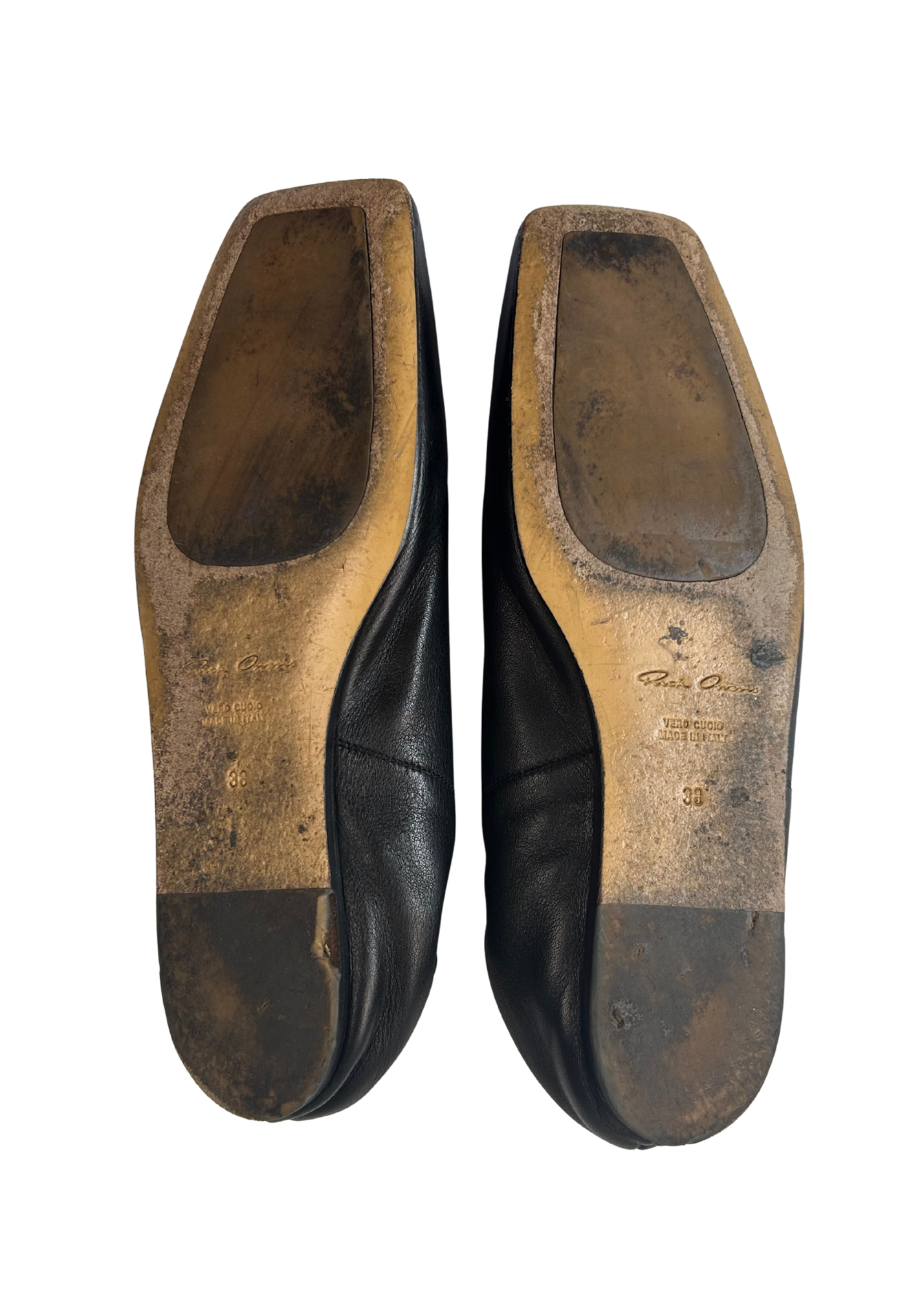 RICK OWENS (AS IS) S/S 2018 Leather 'Geo Ballerina'