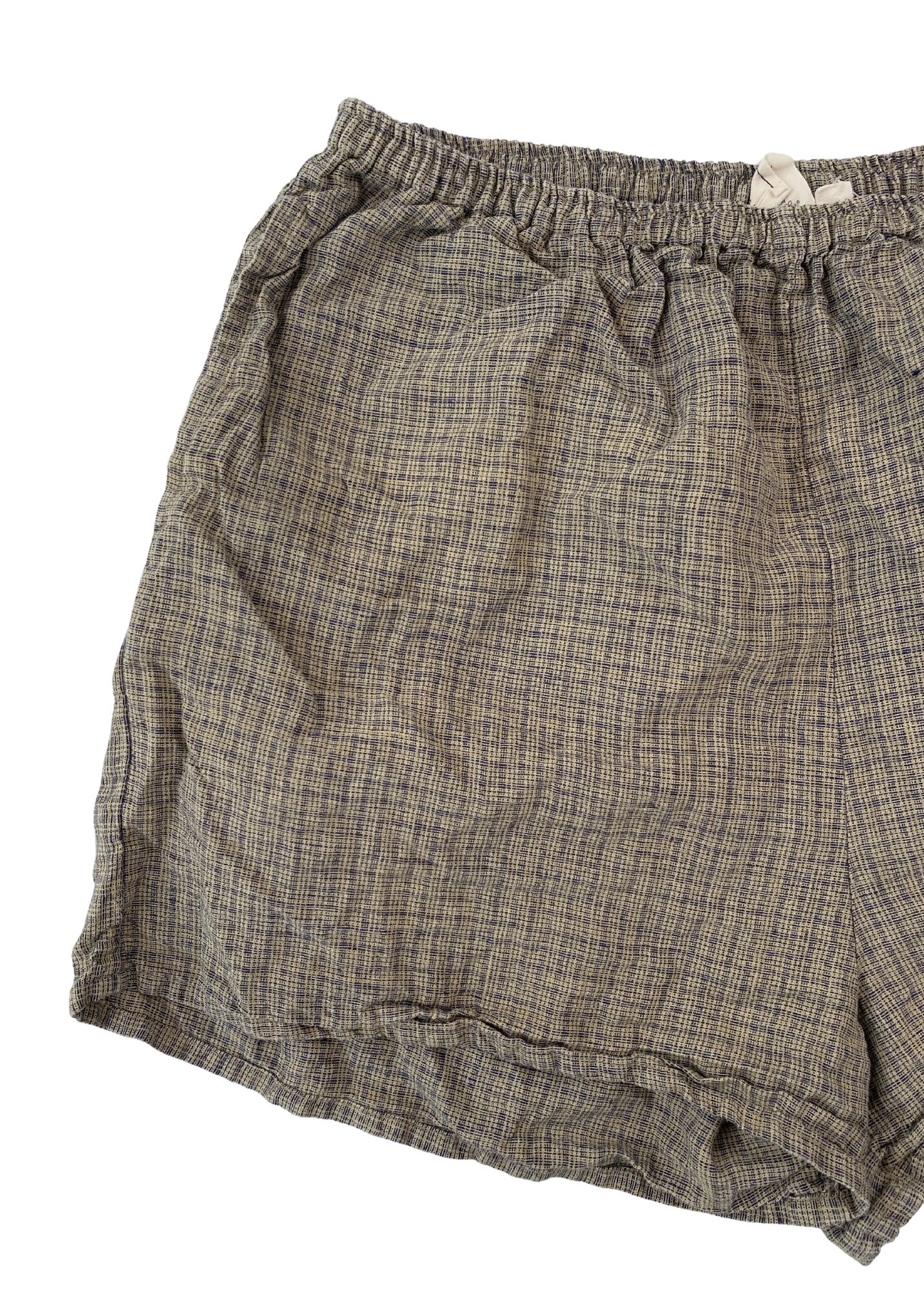 DEIJI STUDIOS Linen Check Shorts
