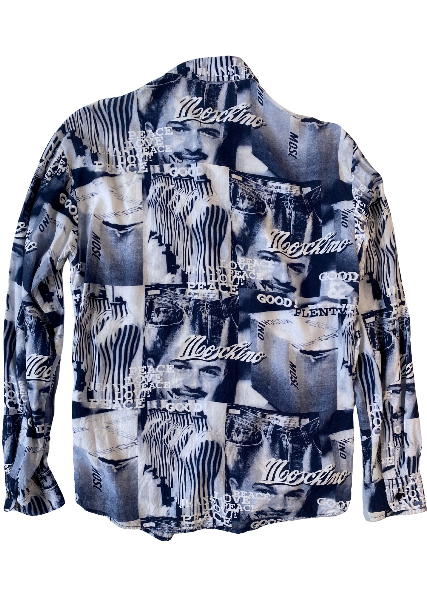 VINTAGE MOSCHINO JEANS 1990s 'Franco' Allover Print Shirt