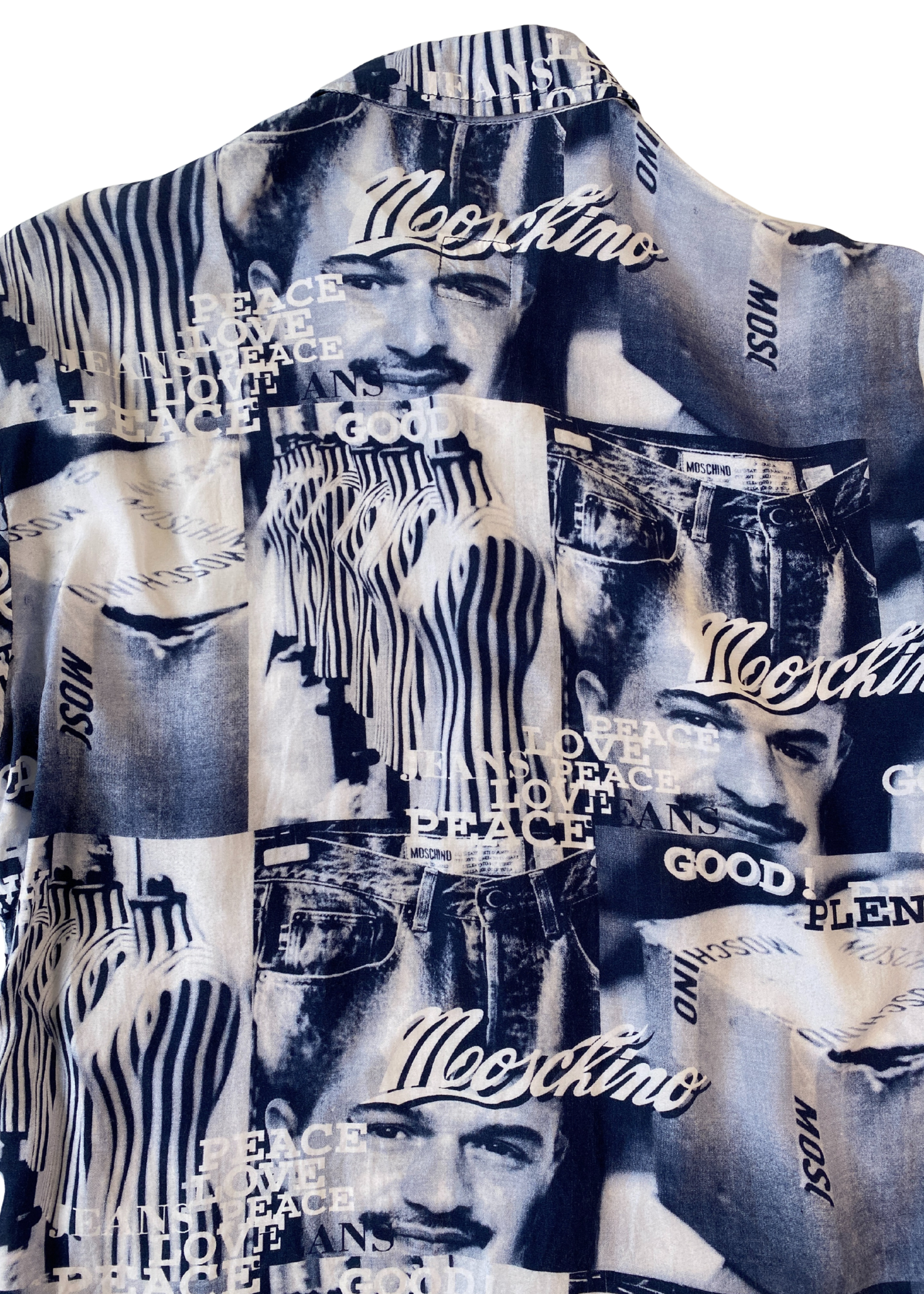 VINTAGE MOSCHINO JEANS 1990s 'Franco' Allover Print Shirt