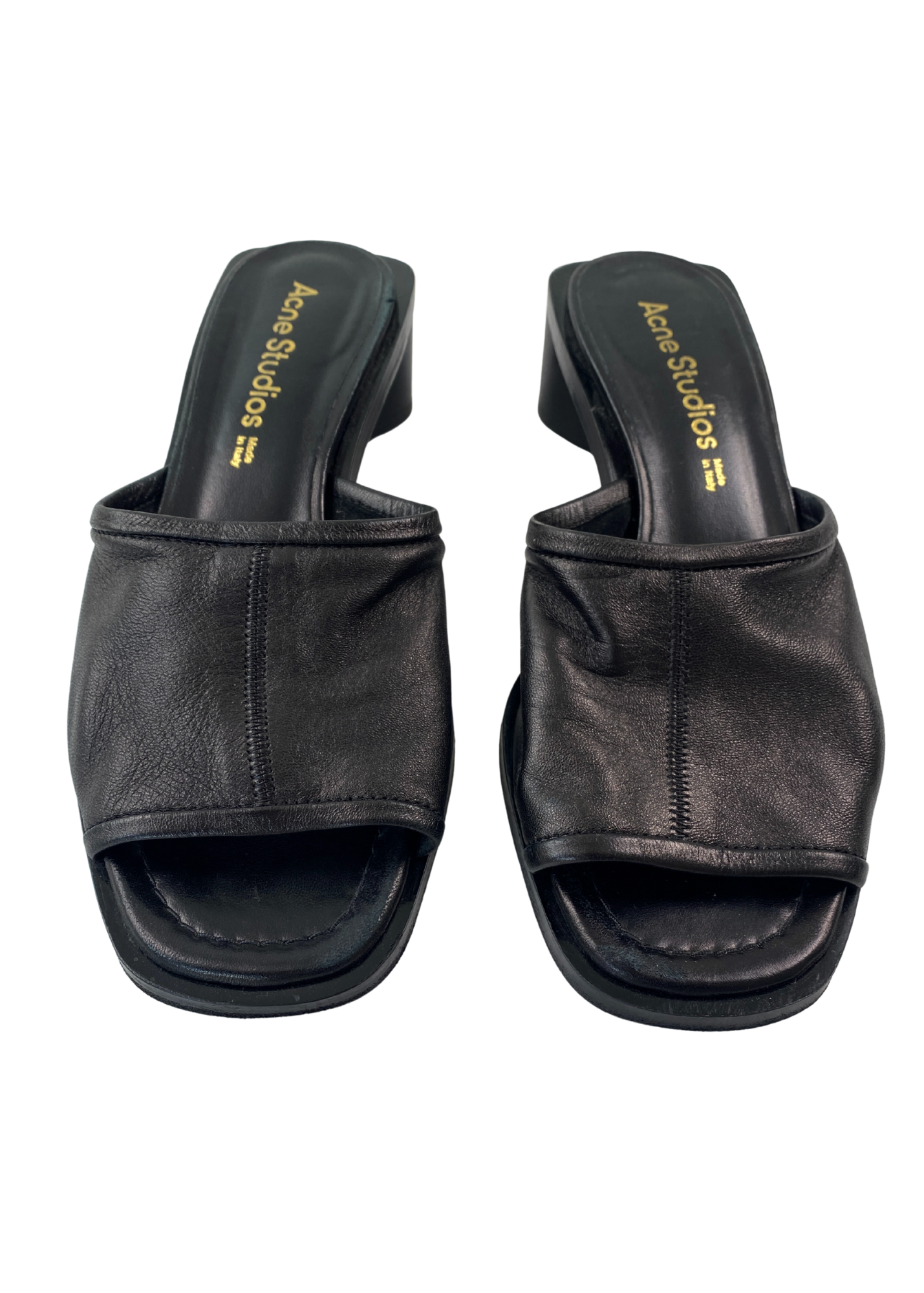 ACNE STUDIOS (AS IS) Black Leather Mule