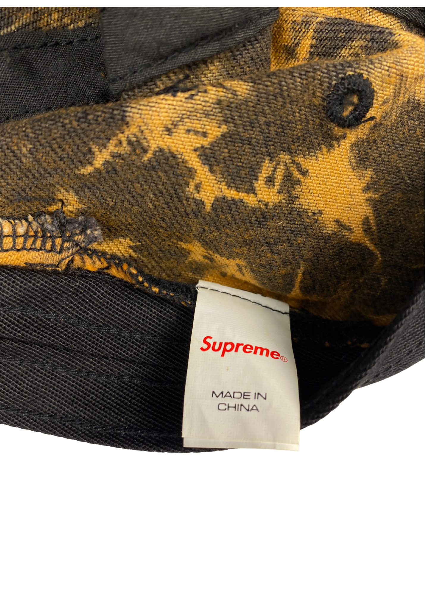 SUPREME Bleach Tie Dye Logo Cap