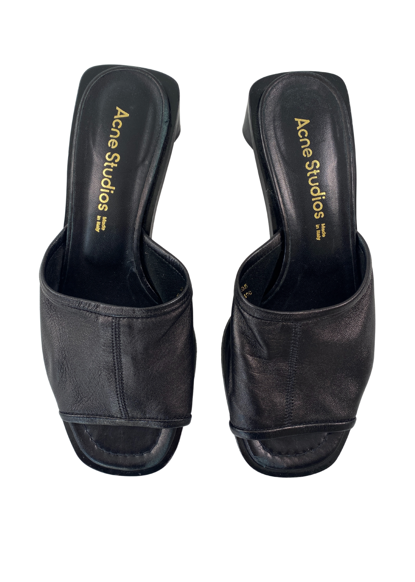ACNE STUDIOS (AS IS) Black Leather Mule