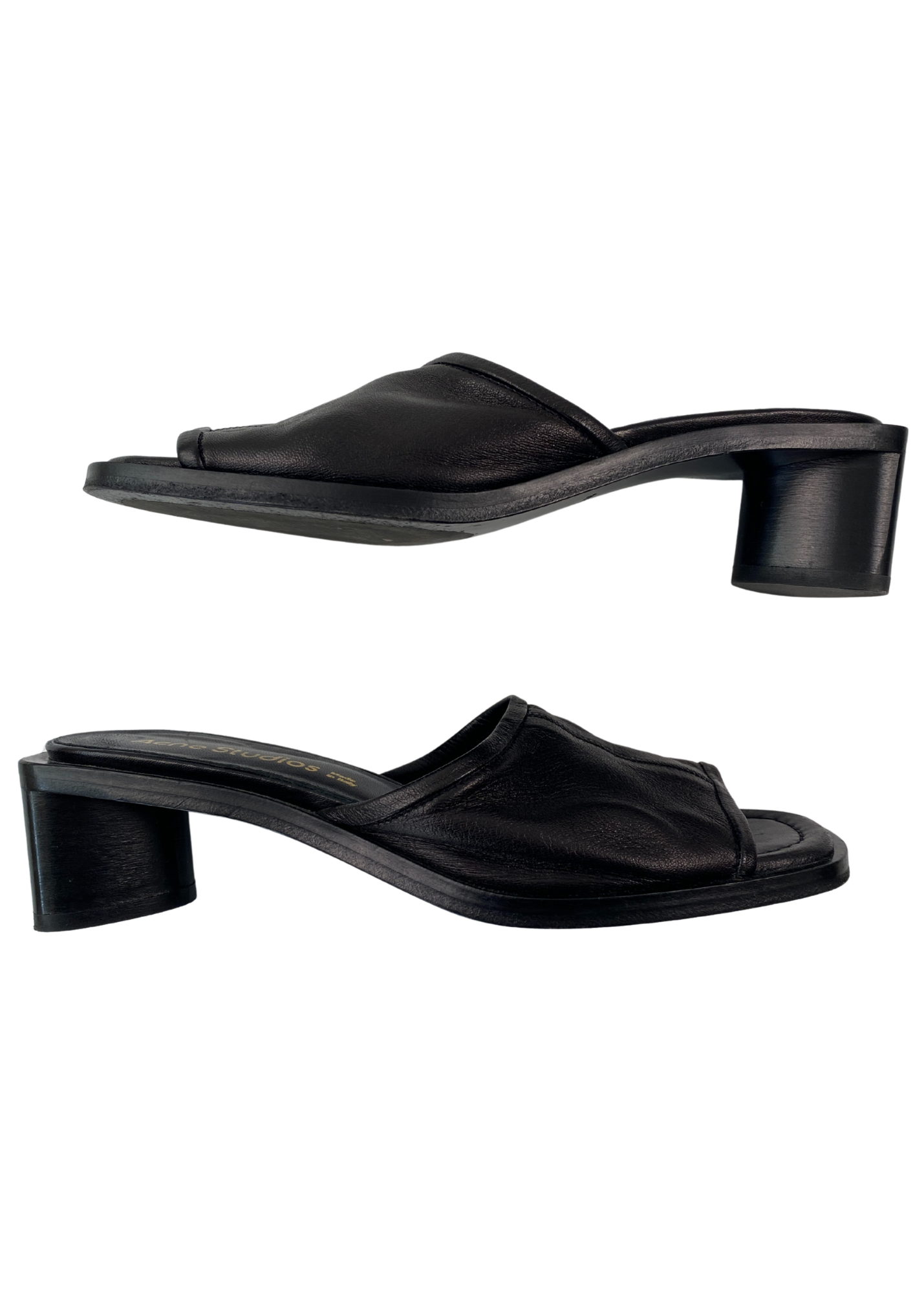 ACNE STUDIOS (AS IS) Black Leather Mule