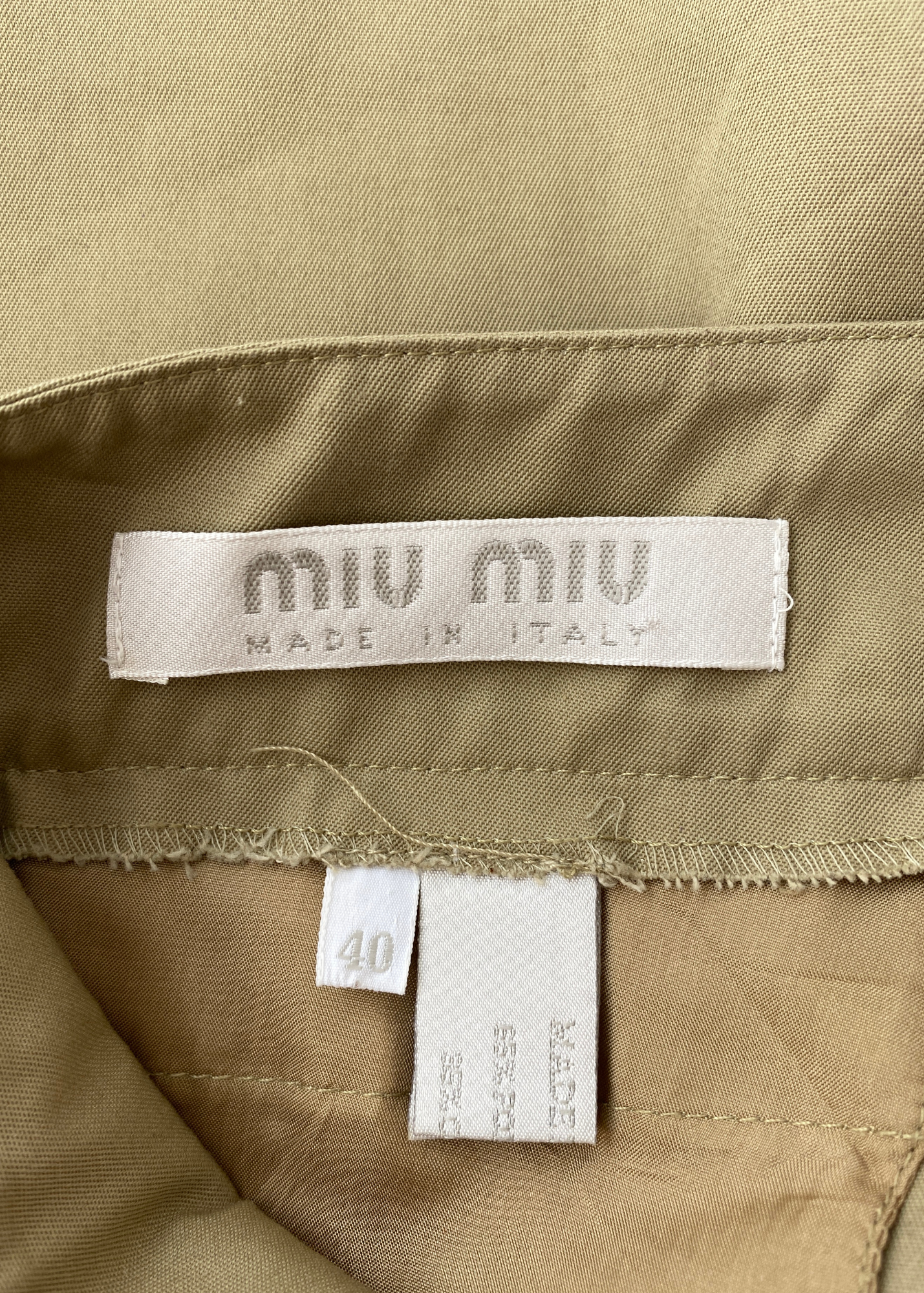 MIU MIU S/S 1998 Button Mini Shorts