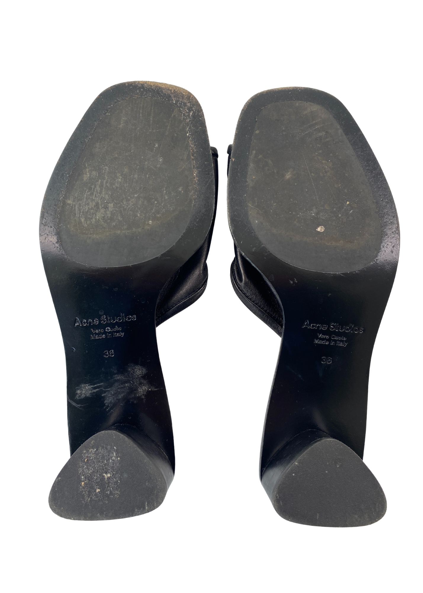 ACNE STUDIOS (AS IS) Black Leather Mule