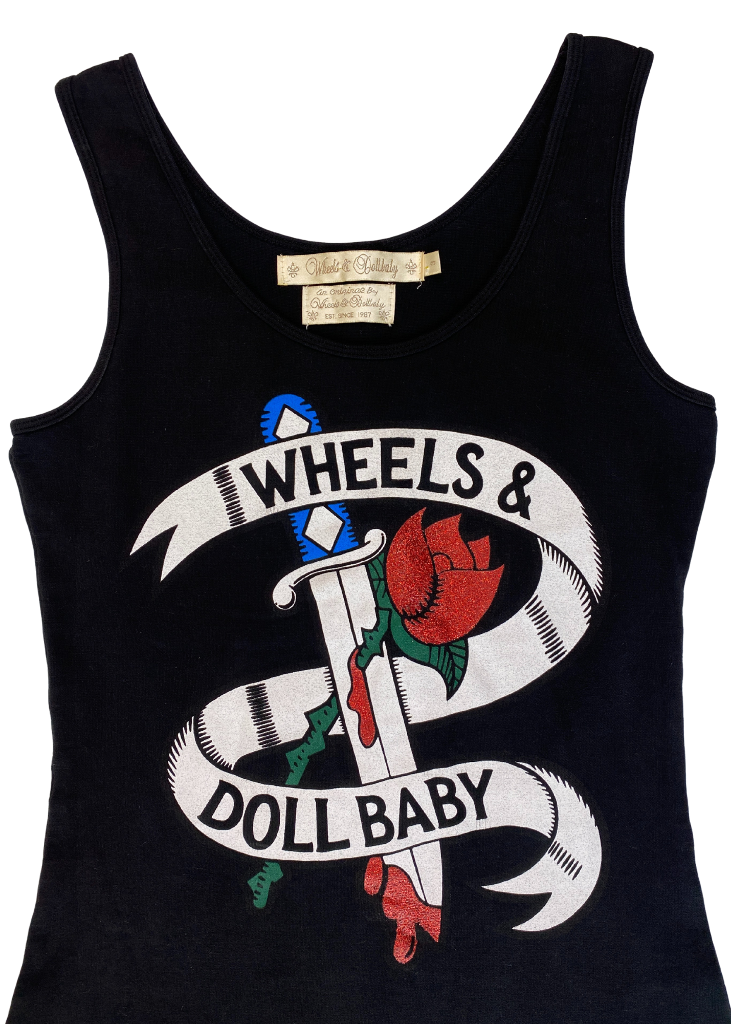 VINTAGE WHEELS & DOLLBABY Sparkly Rose Mini Dress