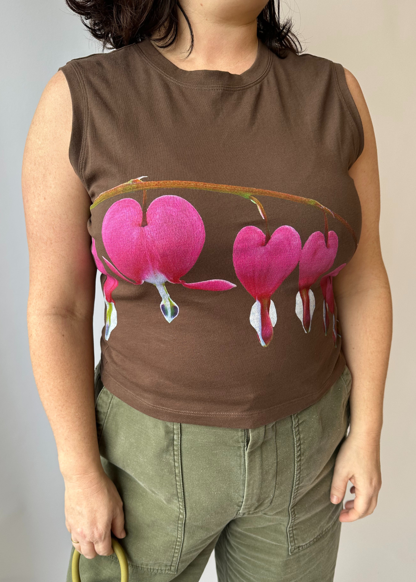 TYLER MCGILLIVARY (AS IS) Love Heart Floral Print Tank