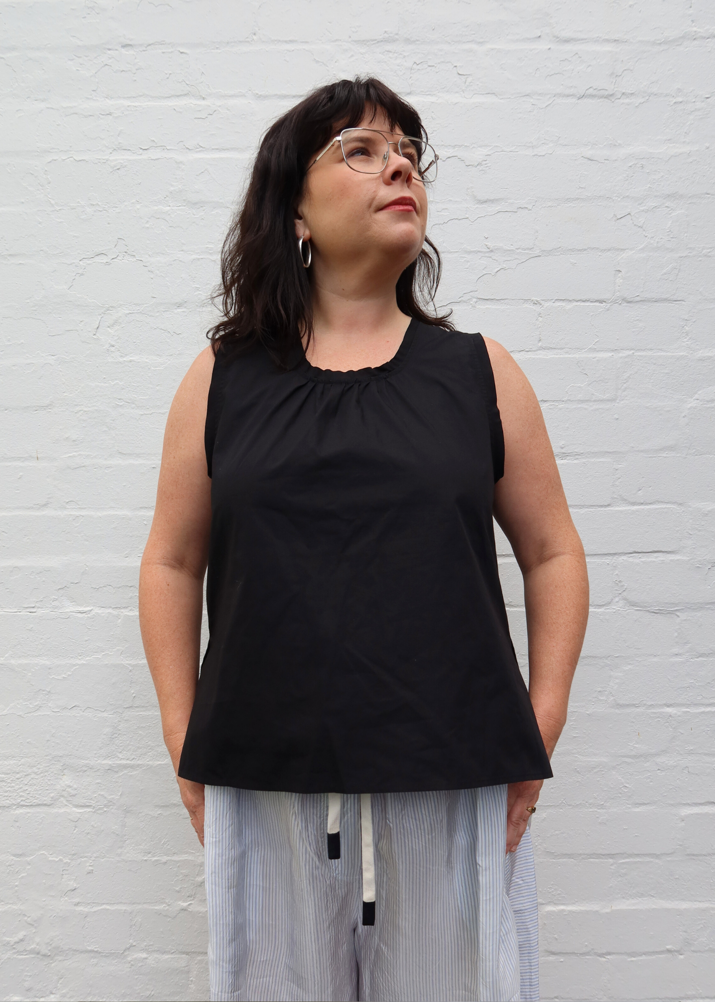 LEE MATHEWS Pin Tuck Blouse