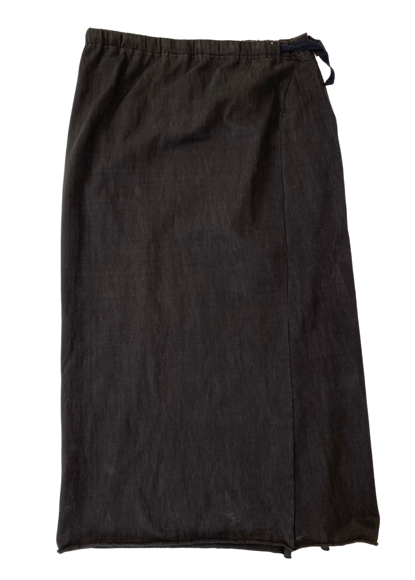 Y-3 Washed Black Maxi Skirt W Slit