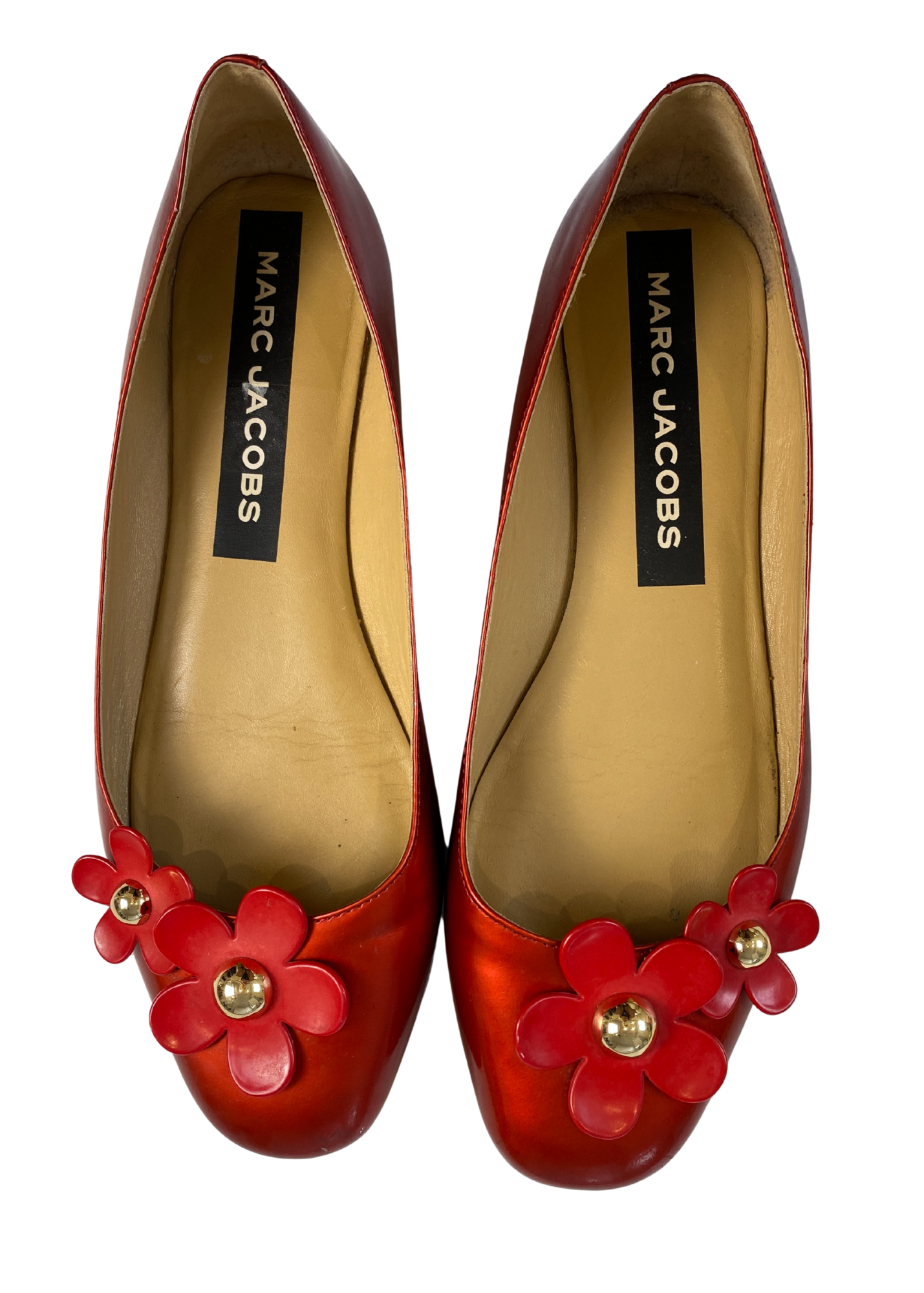 MARC JACOBS Floral Applique Ballet Flats