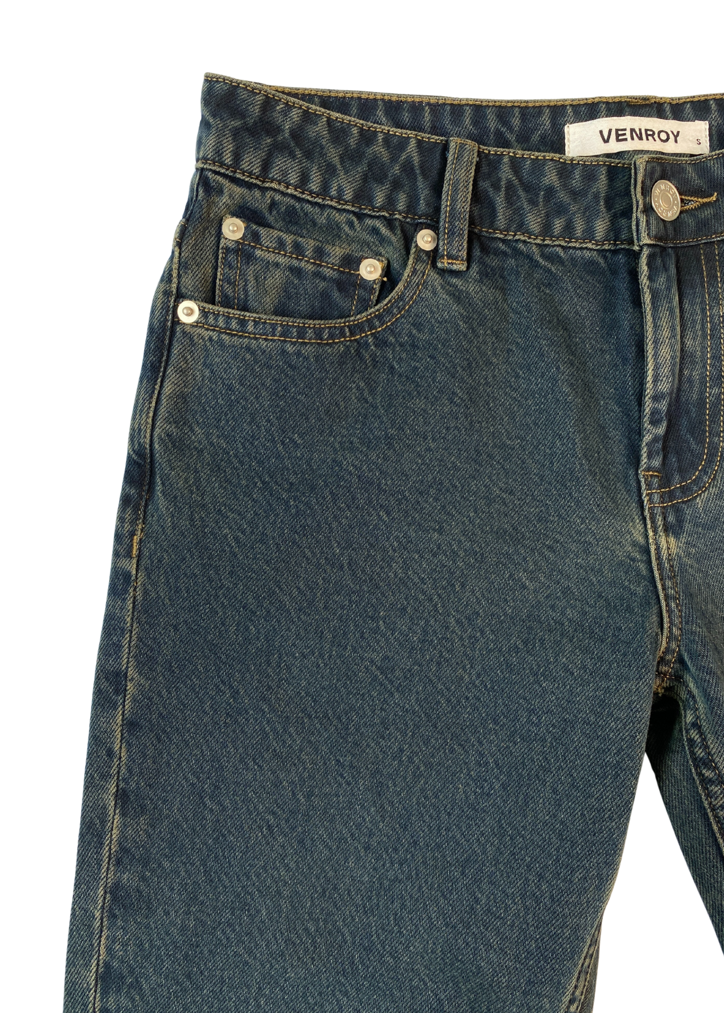 VENROY Denim Knee Length Capri