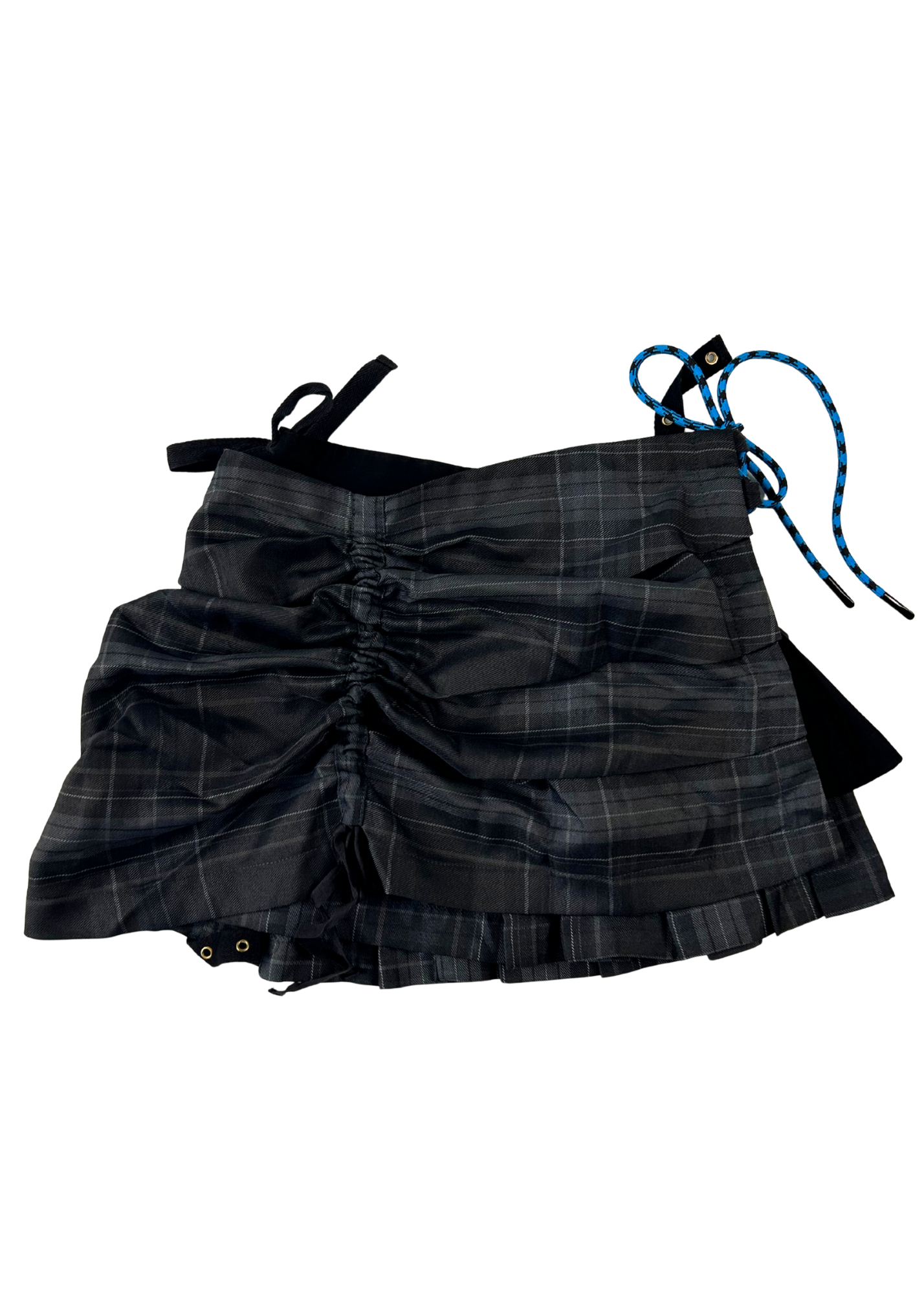 KARLAIDLAW Tartan Ruched Pleated Mini