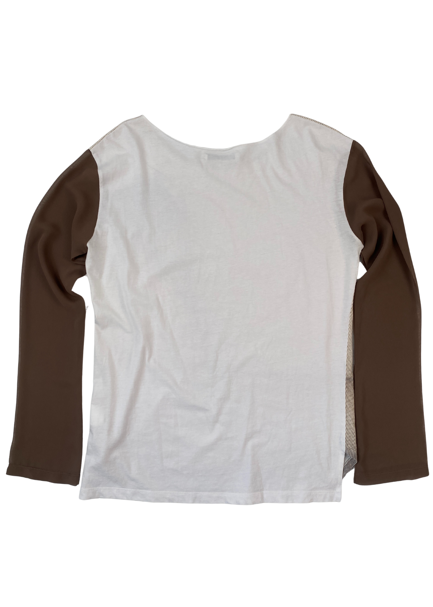 THE OPEN PRODUCT Micro Dot Heart Print Crepe Long Sleeve