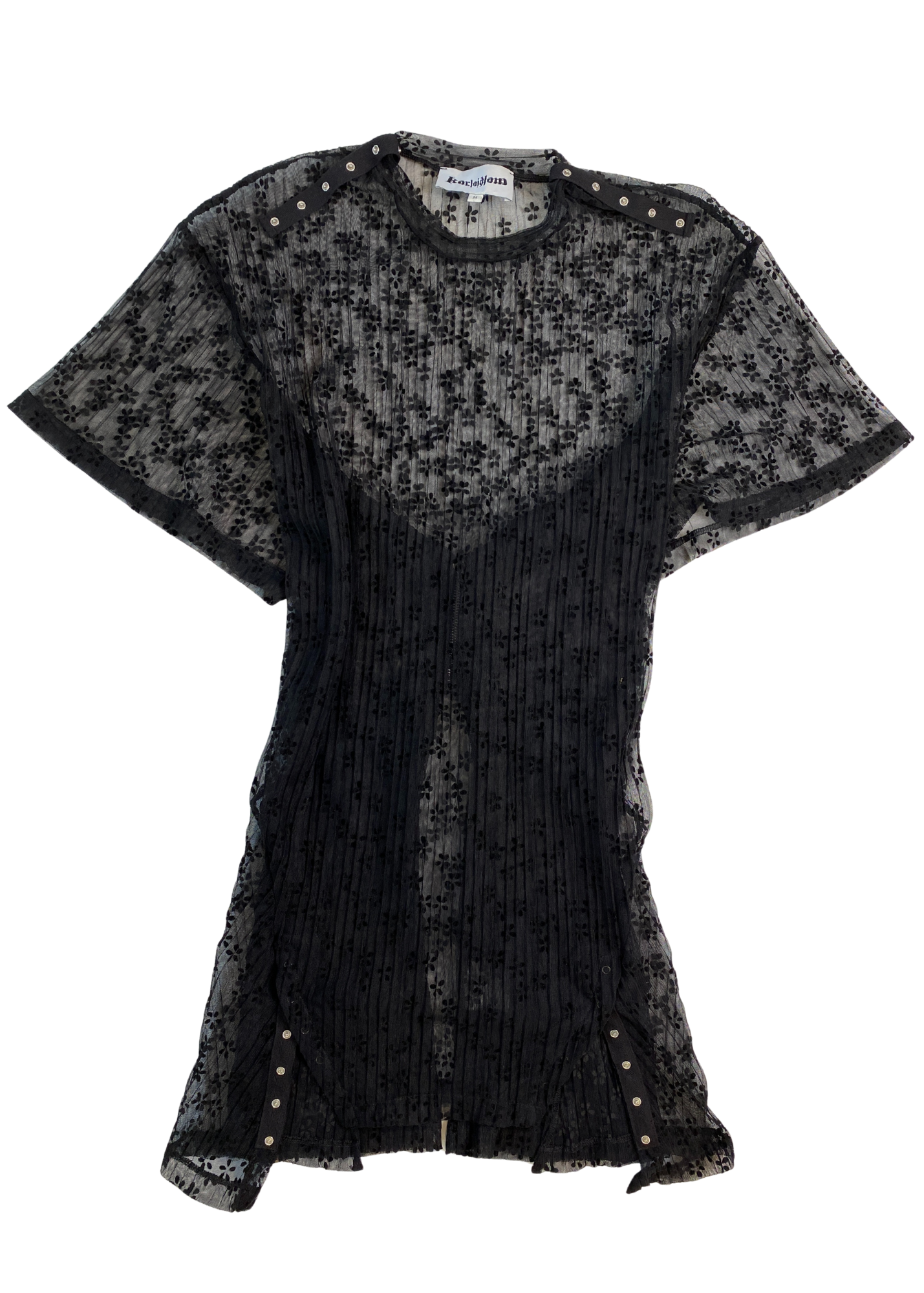 KARLAIDLAW Floral Mesh Zip Fasten Mini Dress