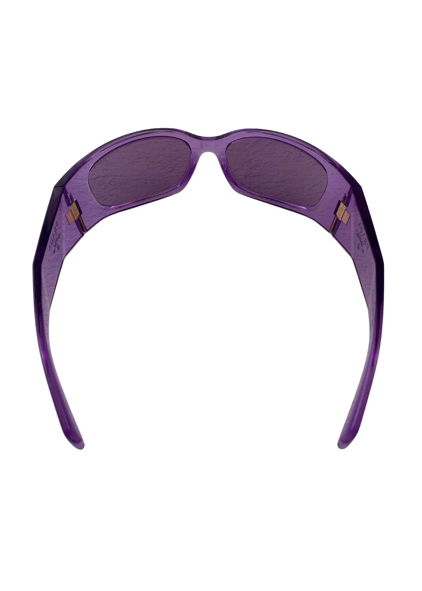 PRADA Transparent Violet Wrap Sunglasses