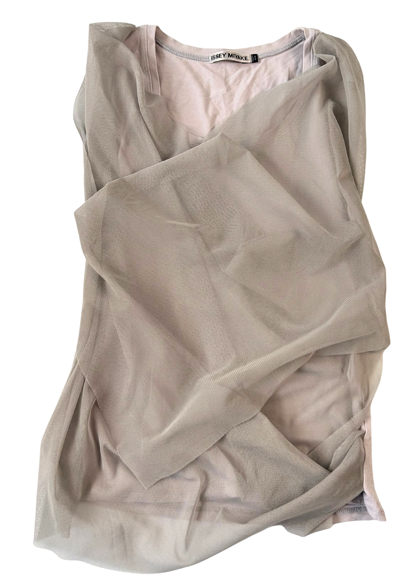 ISSEY MIYAKE (AS IS) AW 2020 Grey Layered Mesh Tank