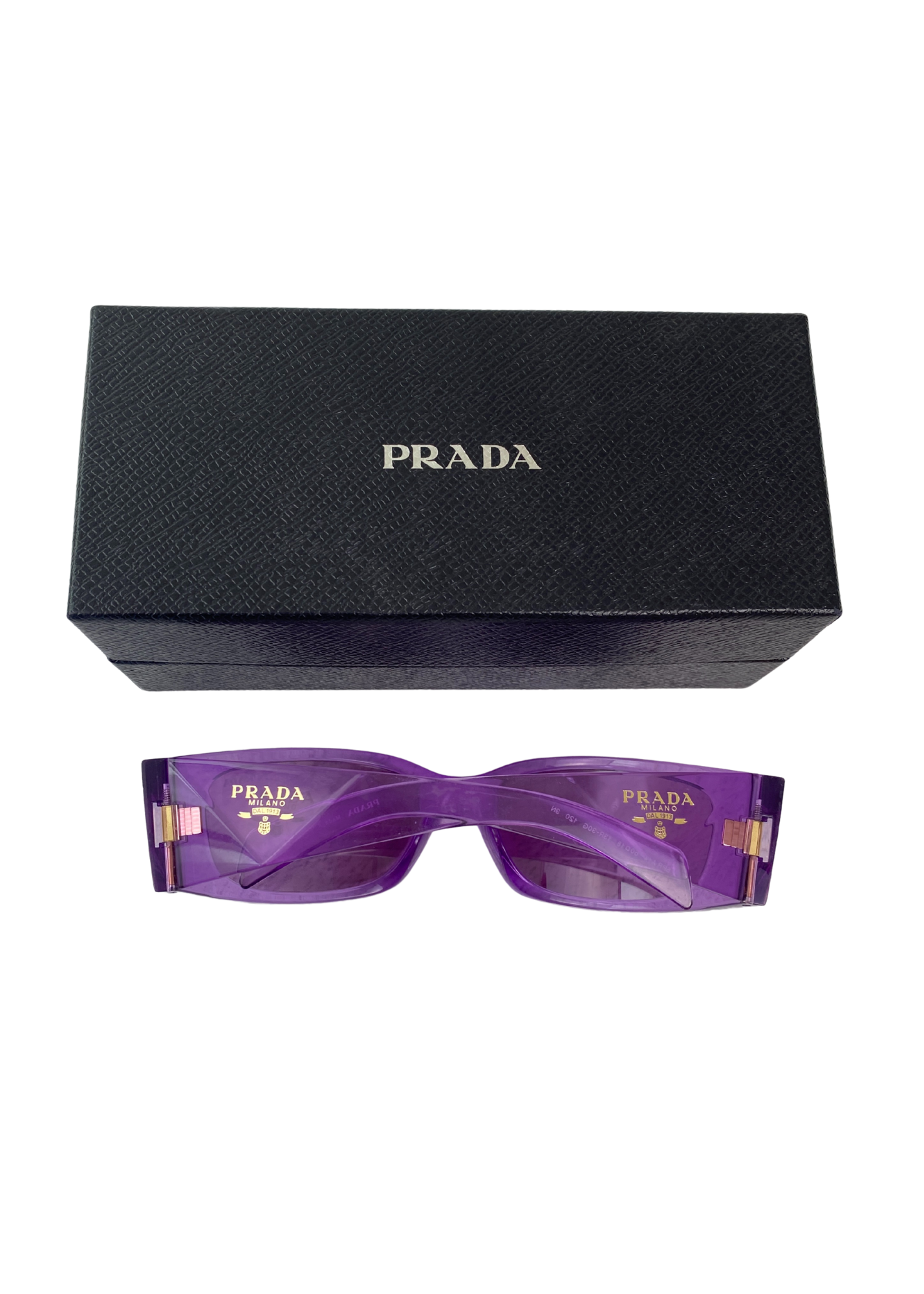 PRADA Transparent Violet Wrap Sunglasses