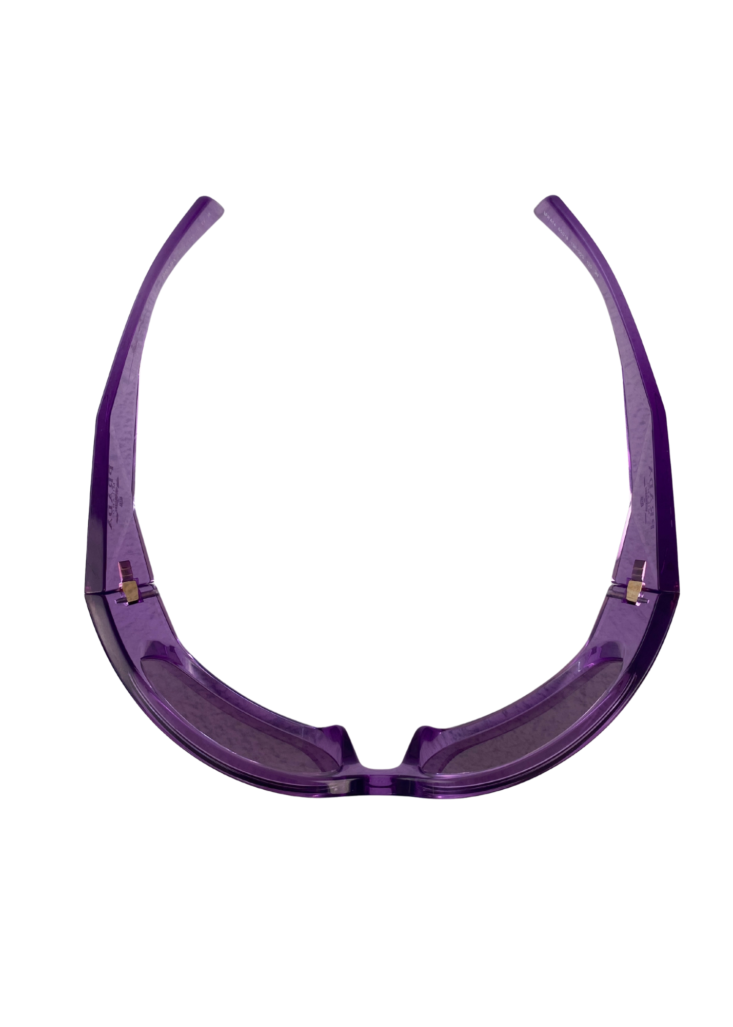 PRADA Transparent Violet Wrap Sunglasses